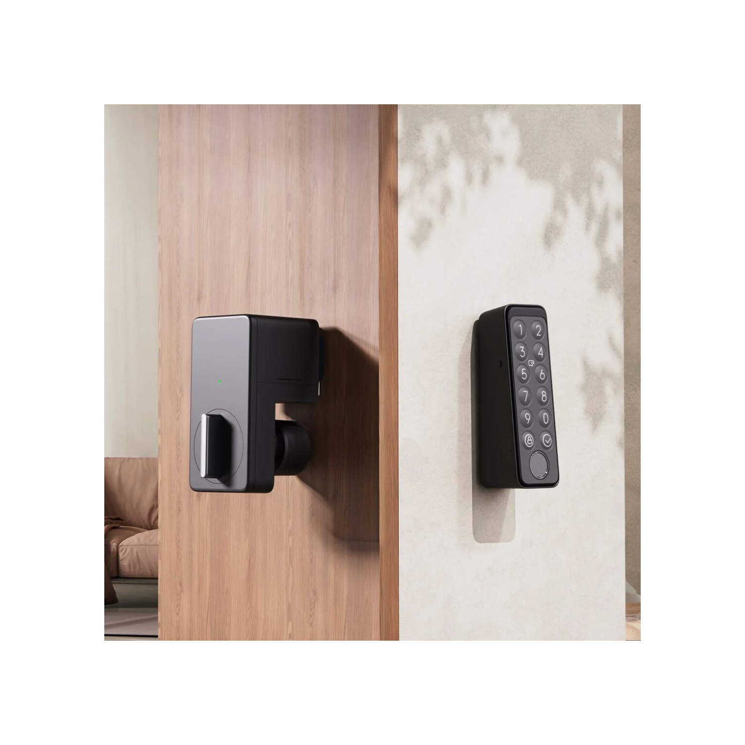 SwitchBot Lock with SwitchBot Keypad Touch and Hub Mini| Smart Bluetooth Door Lock, Electronic Keyless Entry Door Lock for Front Door, Fits Your
