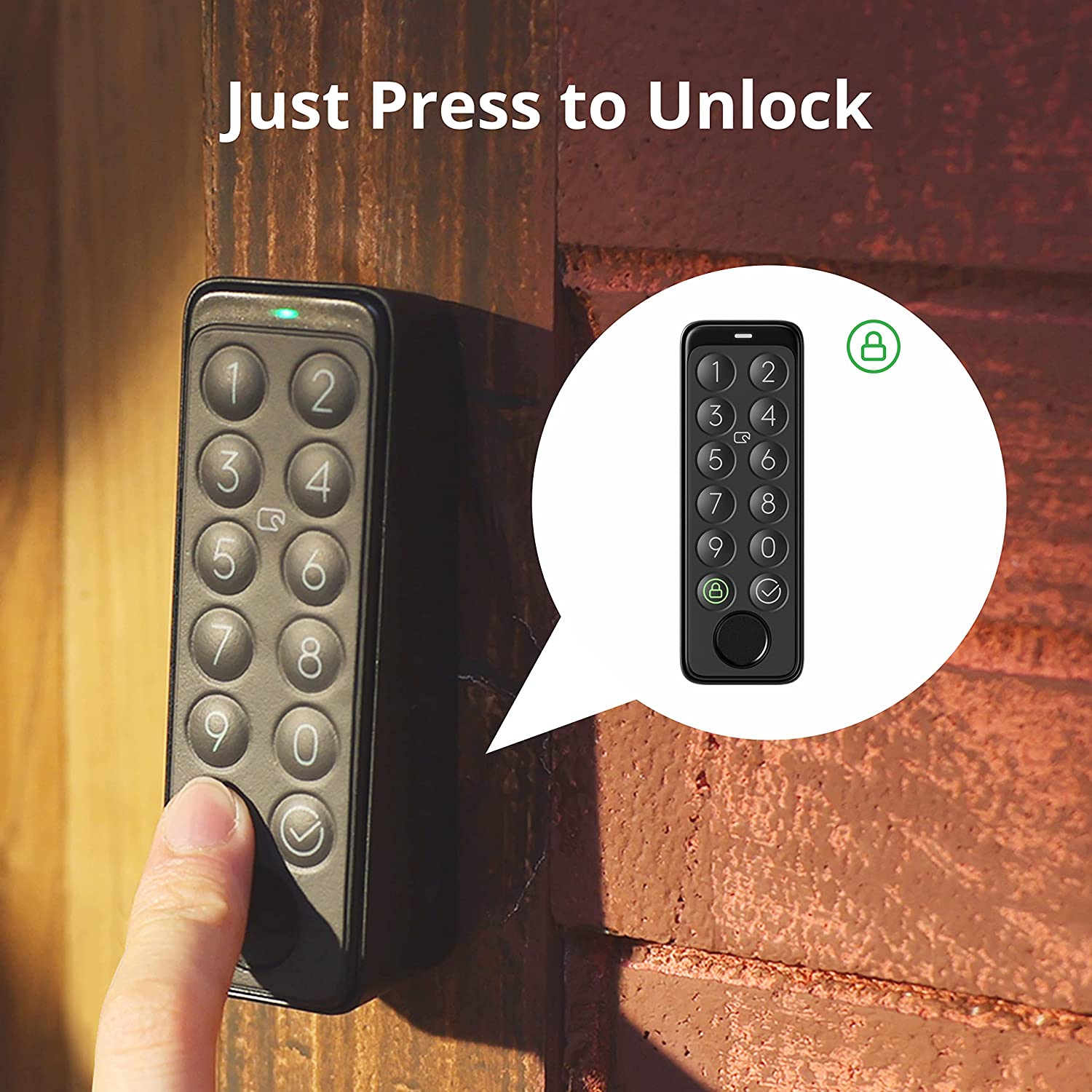 SwitchBot Lock with SwitchBot Keypad Touch and Hub Mini| Smart Bluetooth Door Lock, Electronic Keyless Entry Door Lock for Front Door, Fits Your