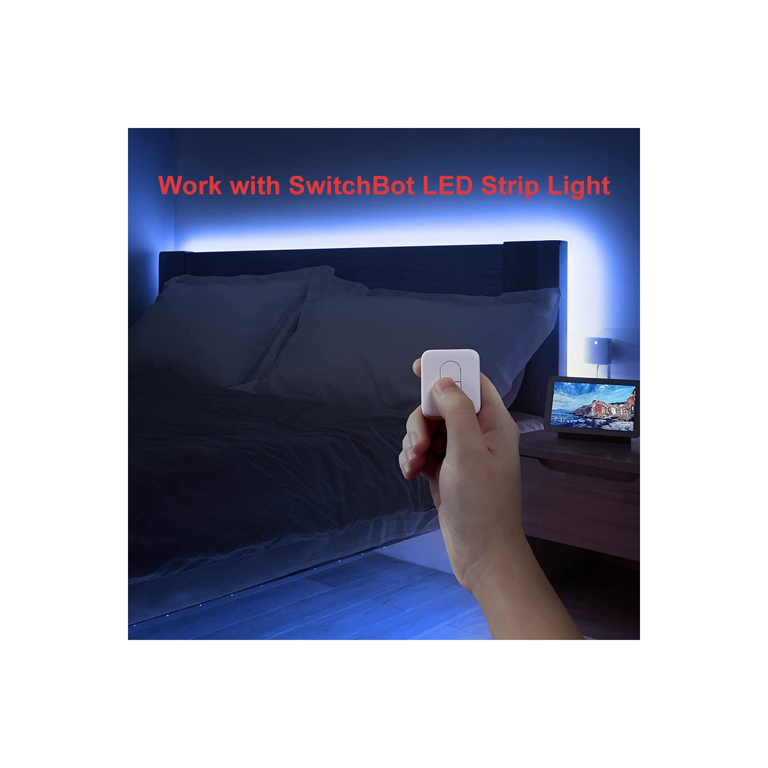 Télécommande SwitchBot | bouton à une touche pour SwitchBot, rideau SwitchBot, ampoule couleur et bande DEL de SwitchBot compatible, Bluetooth longue