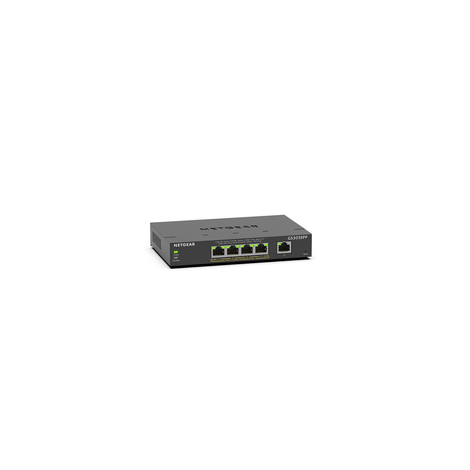 Netgear 5-Port Gigabit PoE+ Compliant Managed Switch -