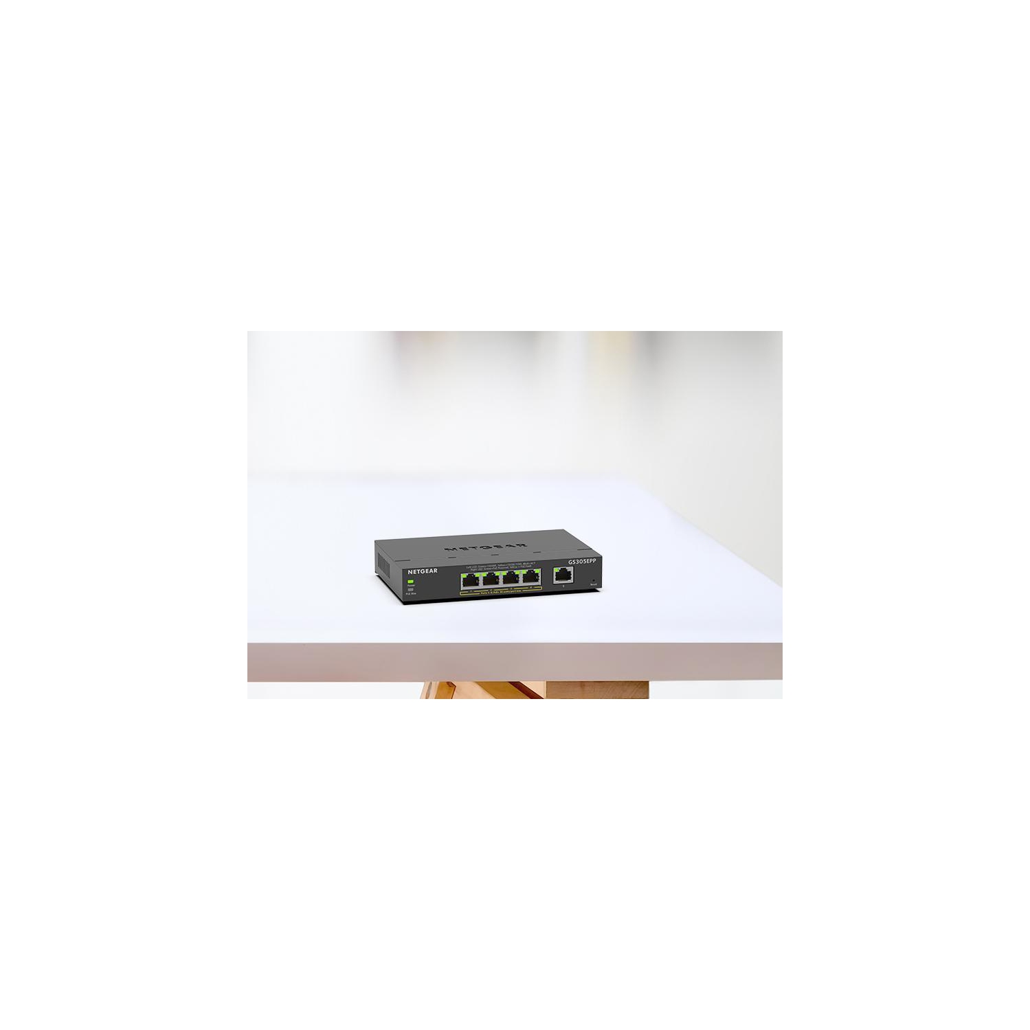 Netgear 5-Port Gigabit PoE+ Compliant Managed Switch -