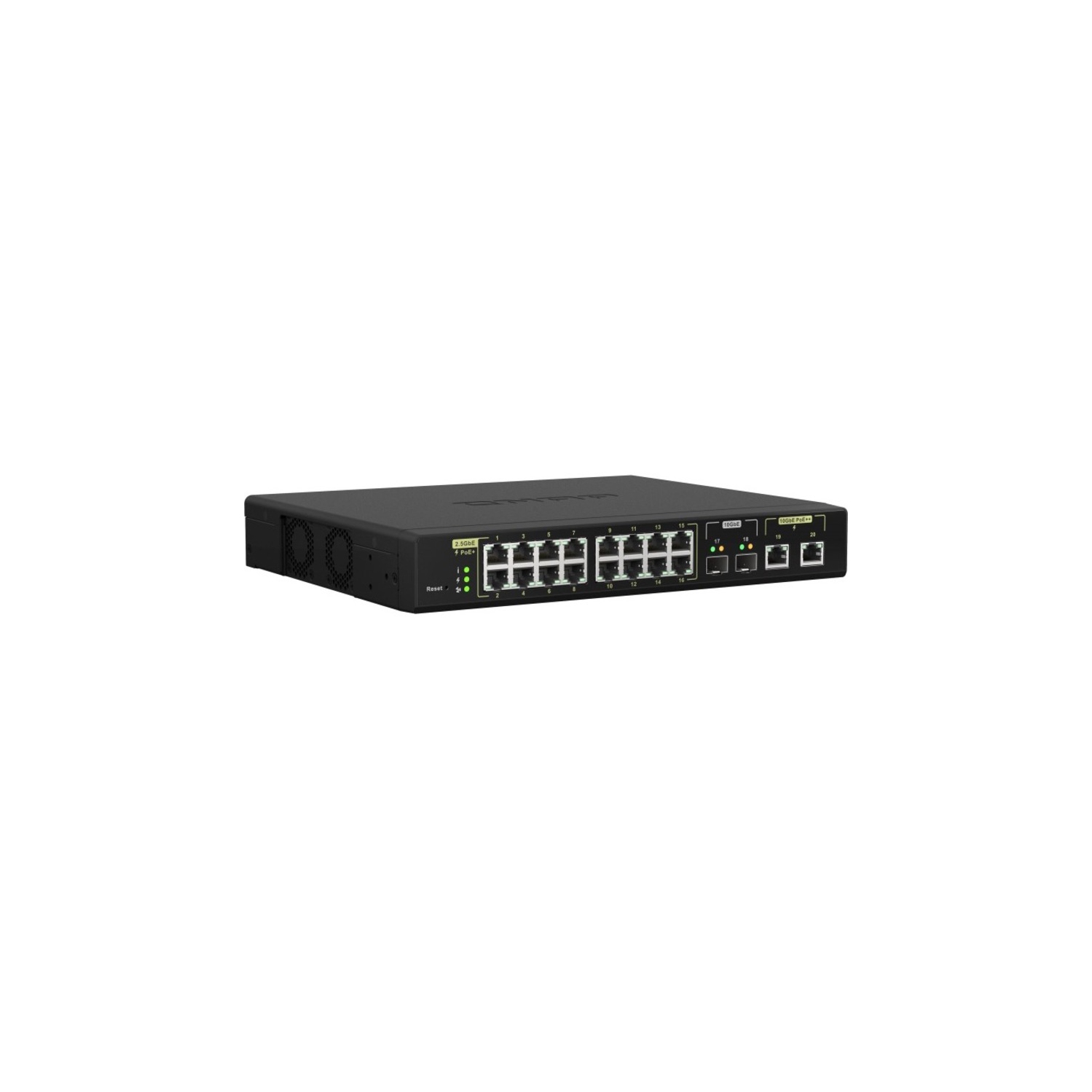 QNAP QSW-M2116P-2T2S-US 20-Port 10GbE PoE++ and 2.5GbE PoE+ Managed Network Switch
