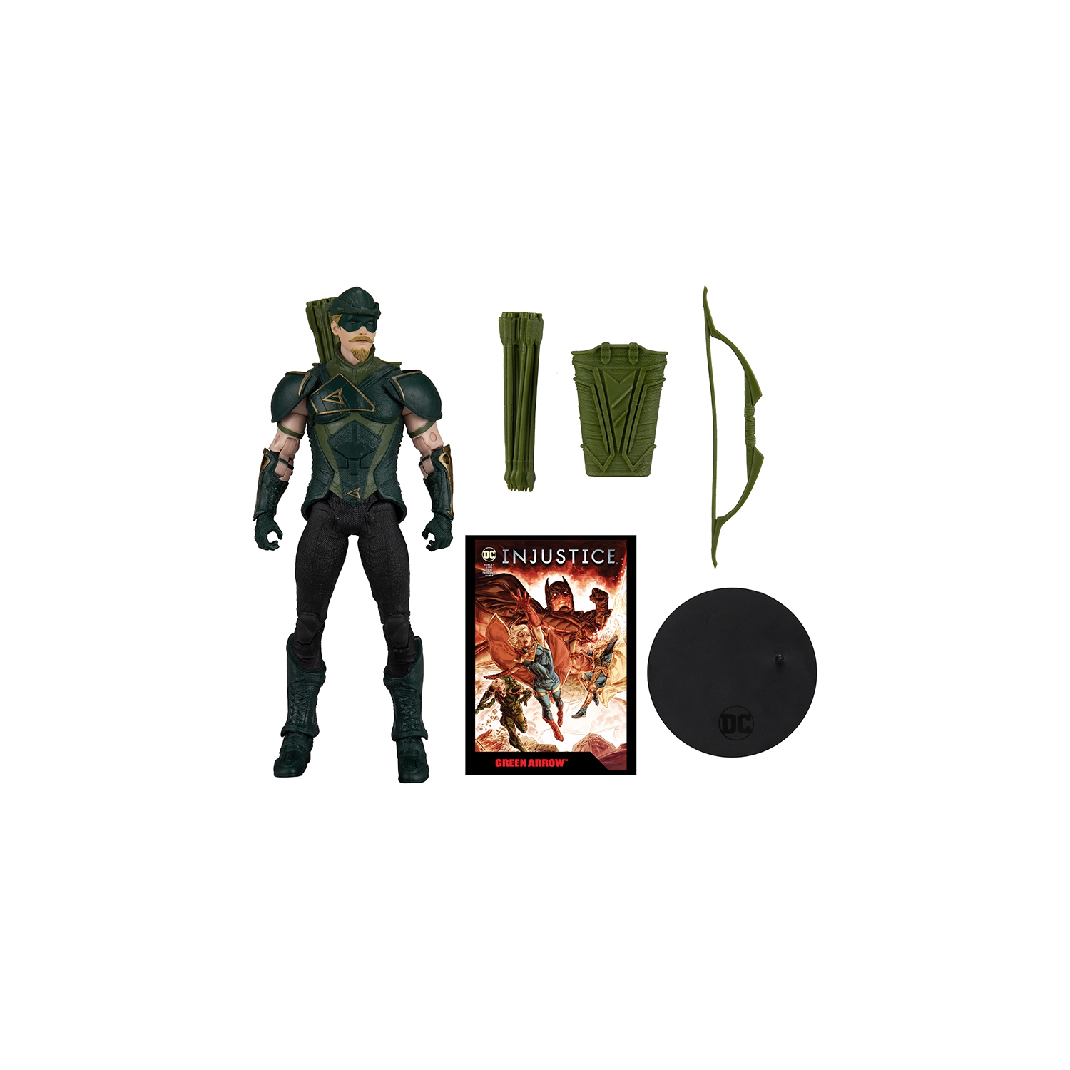 DC Direct Gaming 7 Inch Action Figure Injustice Wave 1 - Green Arrow with Comic