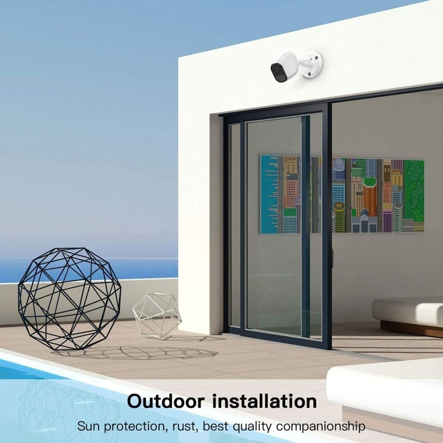 ISTAR 2PACK Security Camera Stand, Adjustable Surveillance Camera Mount Support Wall Ceiling