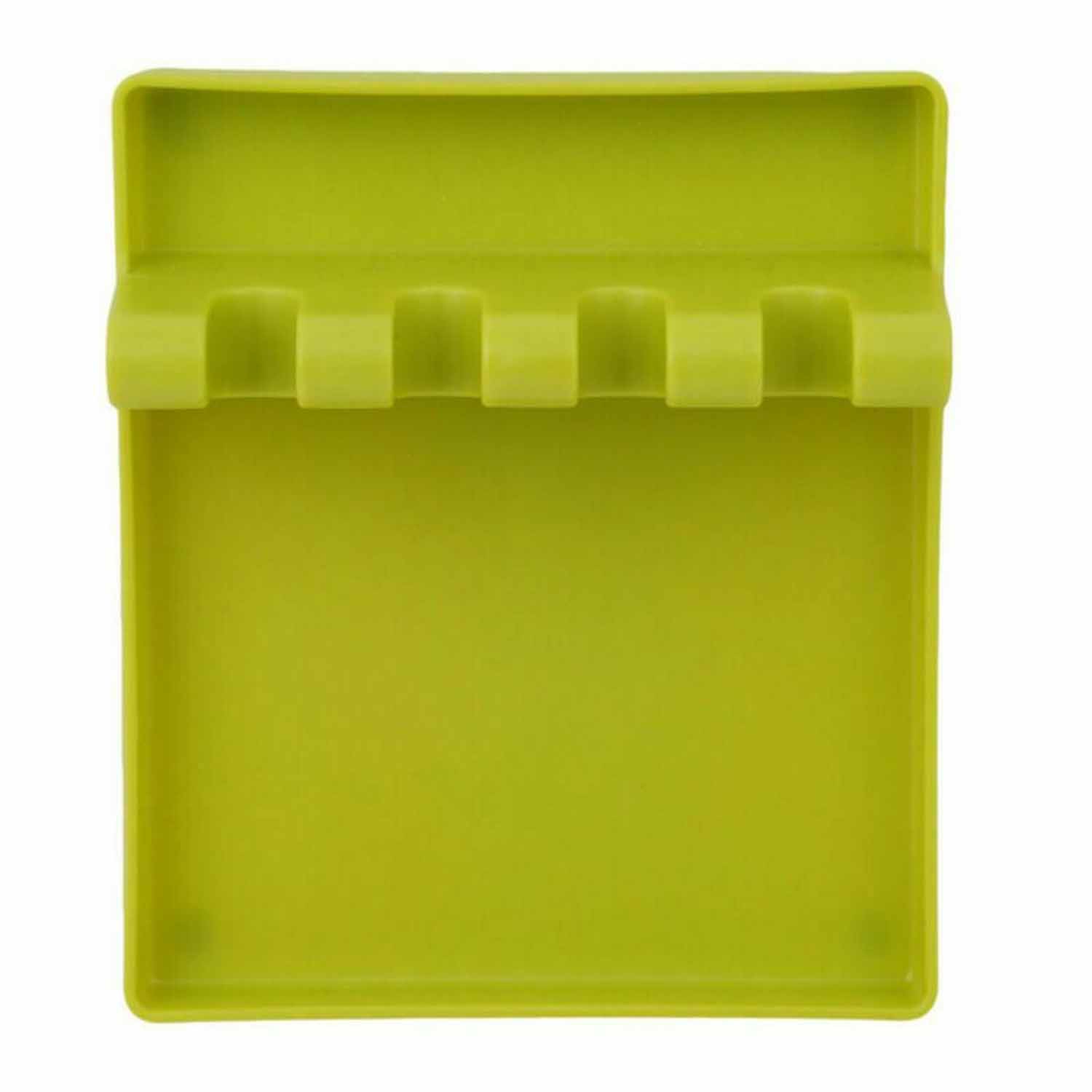 ISTAR Lot de 2 4 emplacements pour ustensiles de cuisine Support de rangement en plastique Repose-cuillère Plateau porte-spatule Gadgets de cuisine