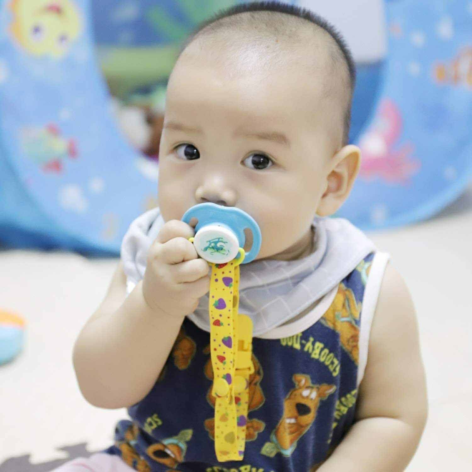 ISTAR Baby Pacifier Soother Chain Holder Straps Teething Clips Adjustable For Babies