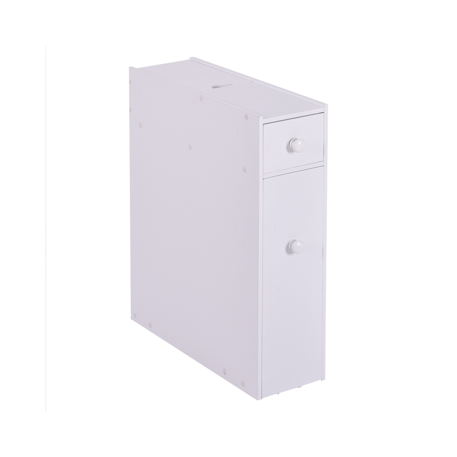 Meuble de rangement de TopBuy - Armoire de plancher de rangement en MDF pour mobilier de maison - Blanc