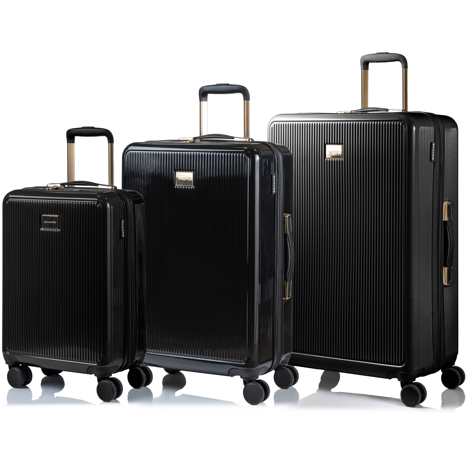 Champs Luxe Collection 3pc Expandable Hardside Luggage Set