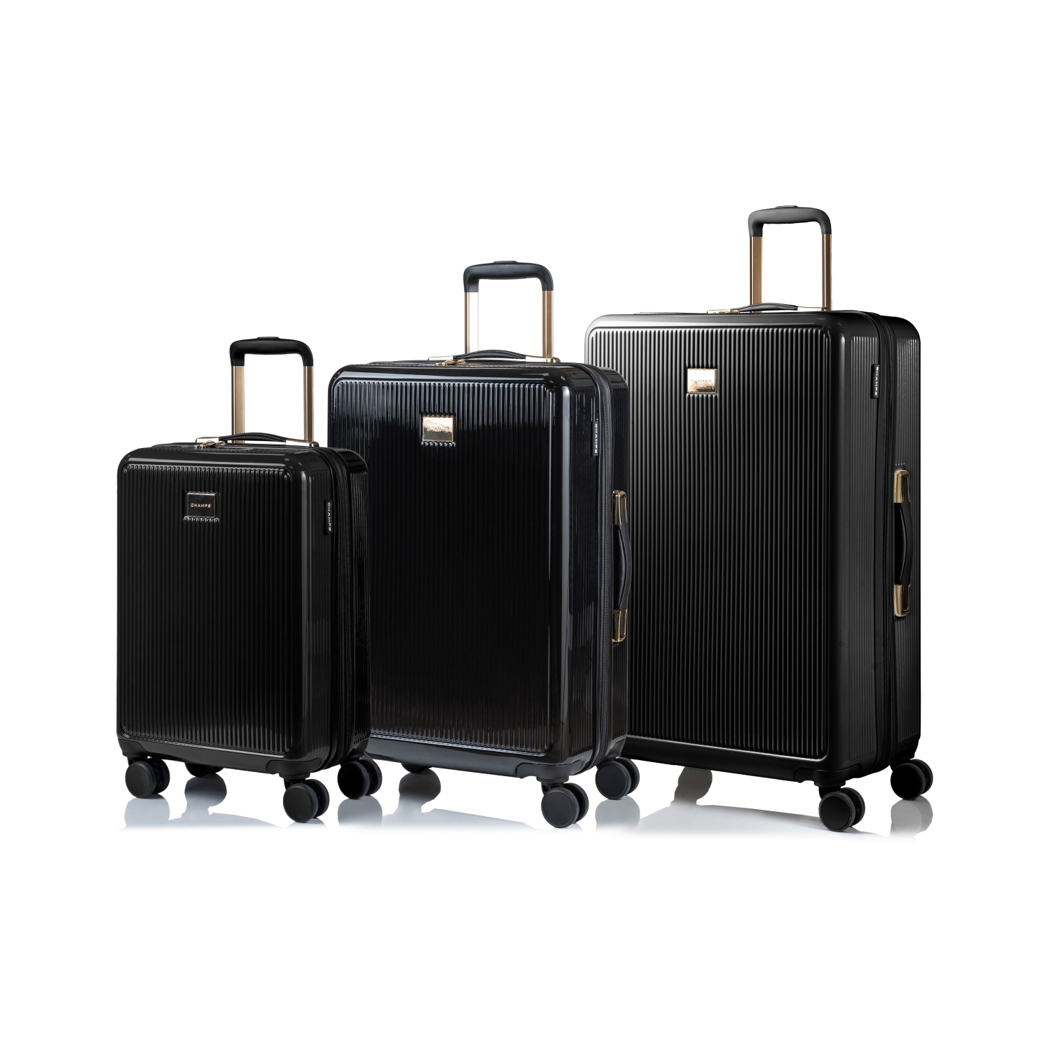 Champs Luxe Collection 3pc Expandable Hardside Luggage Set