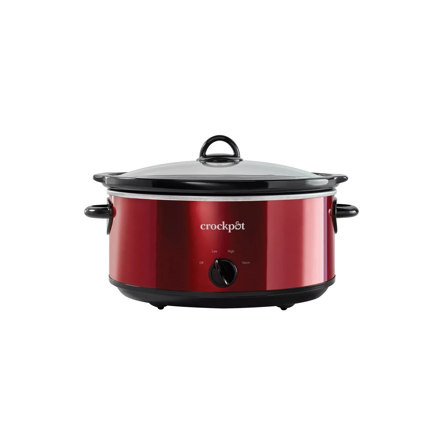 Crock-Pot 7 QT Design de grande capacité pour faire briller la mijoteuse polyvalente, appareil de cuisine domestique, rouge