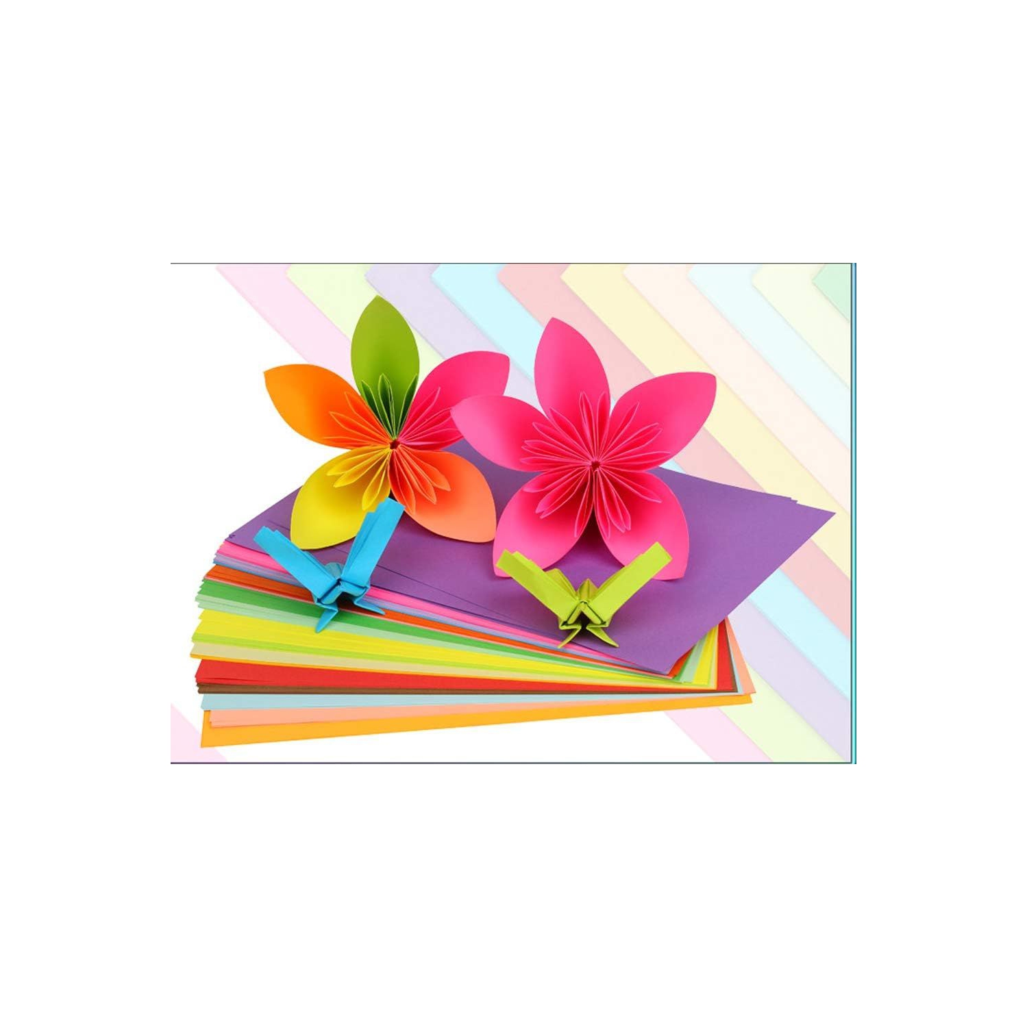 ISTAR Lot de 50 papiers pailletés A4 multicolores arc-en-ciel scintillants pour bricolage décoration de fête Scrapbook