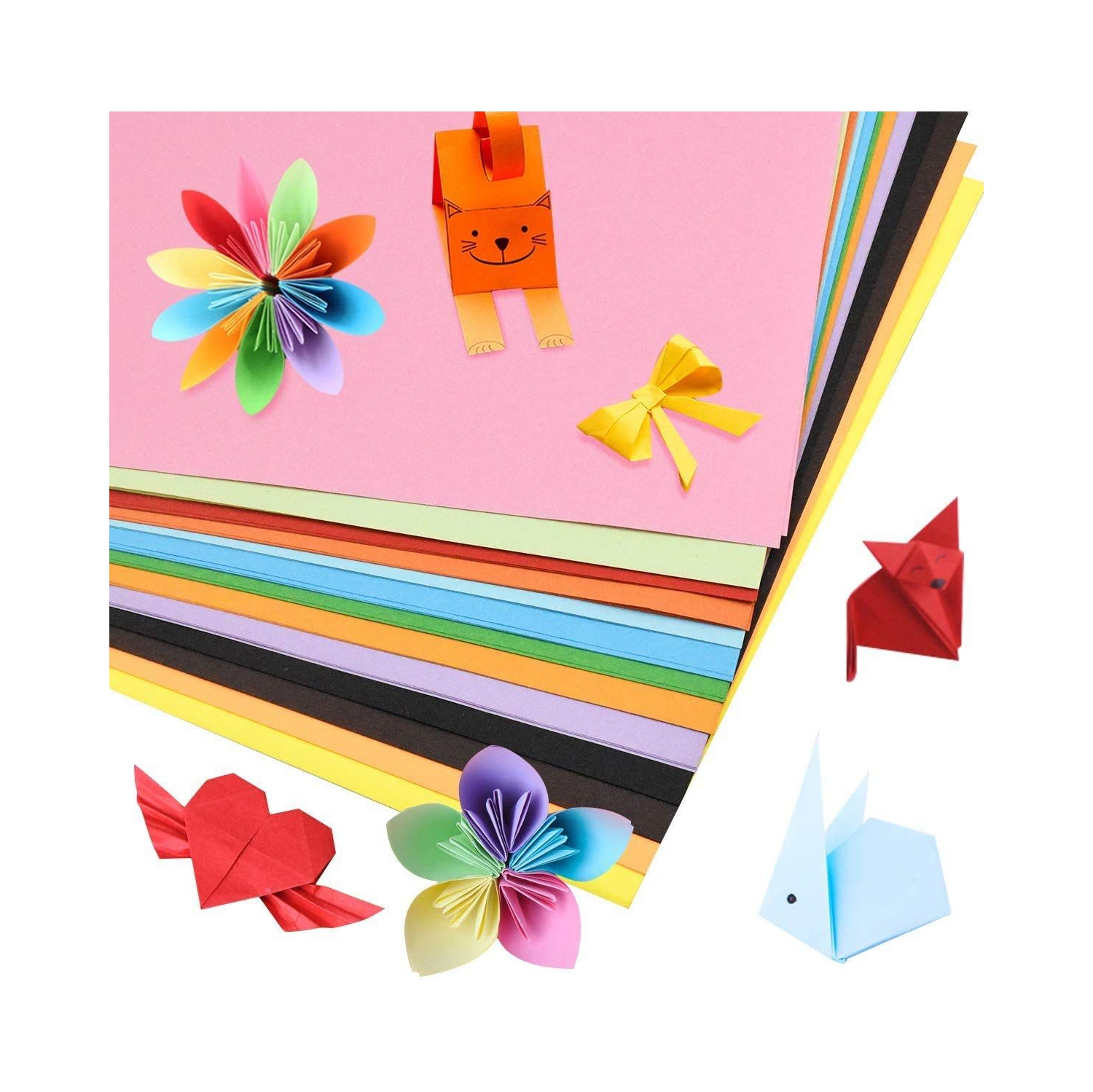 ISTAR Lot de 50 papiers pailletés A4 multicolores arc-en-ciel scintillants pour bricolage décoration de fête Scrapbook