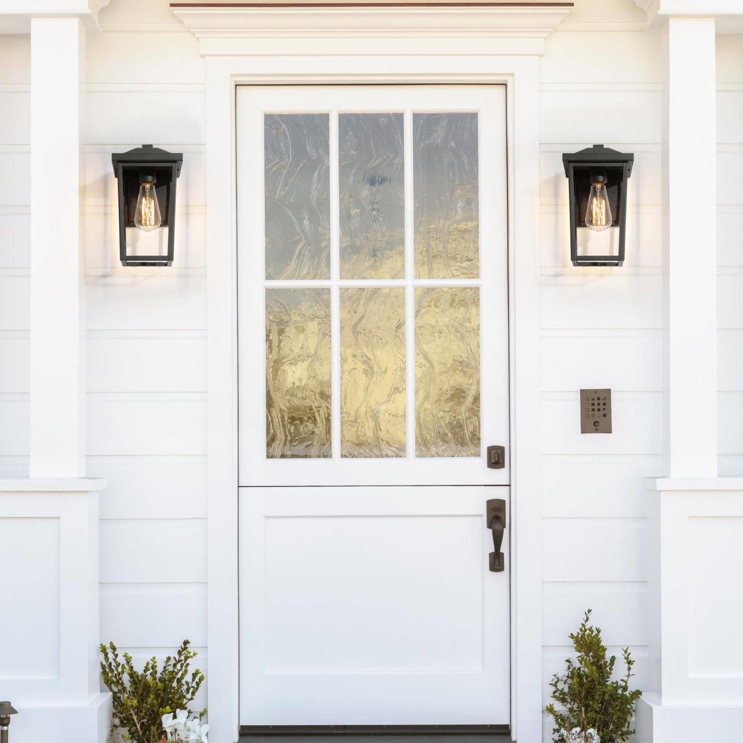 Modern 1-Light Black Outdoor lights Hanging Lantern Porch Pendant Light