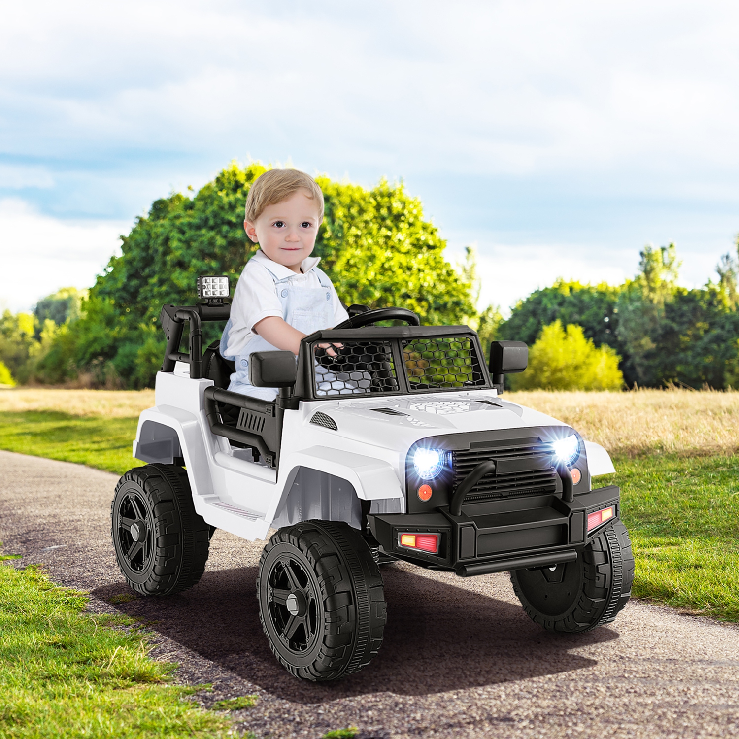 Gymax 12V Kids Ride On Truck Car Electric Vehicle Remote w/ Music & Light