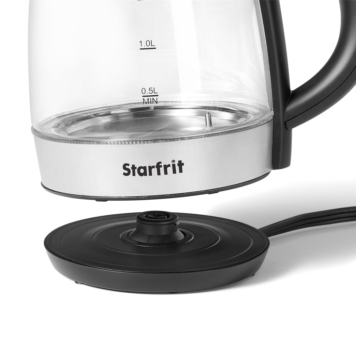 Bouilloire électrique en verre Starfrit avec commande de température variable - capacité 1,7&nbsp;L et puissance 1500&nbsp;W