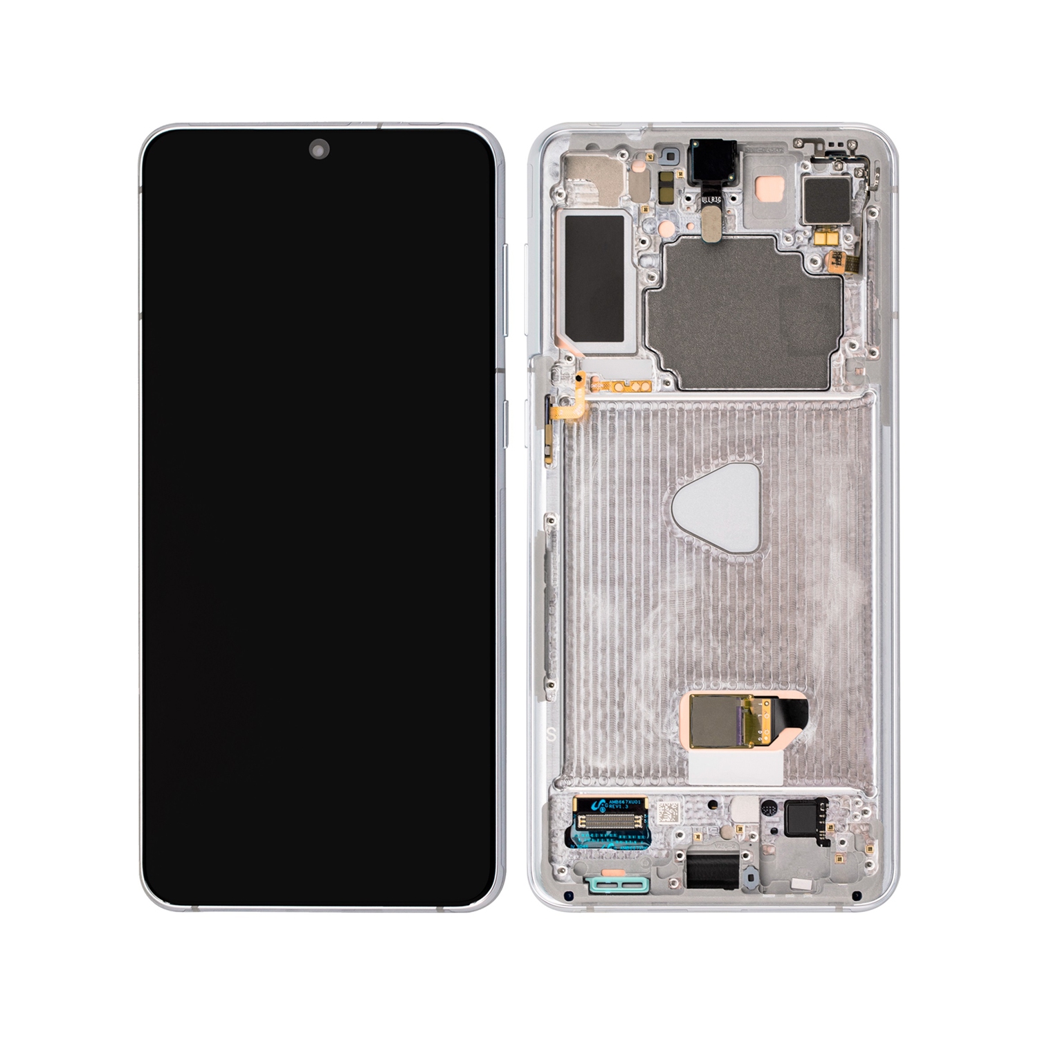 LCD Display Touch Screen Assembly + Frame For Samsung Galaxy S21+ Plus 5G (SM-G996W) - Phantom Silver (Refurbished)