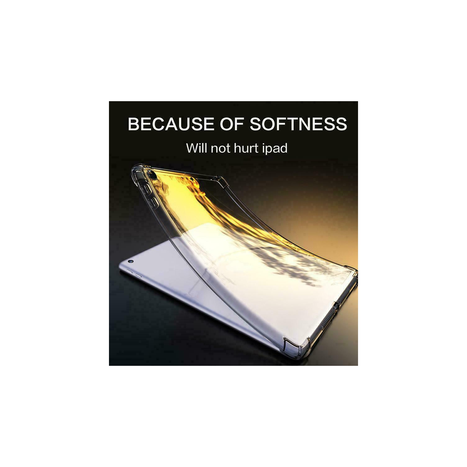 [SupRShield] Clear Case for Apple iPad Mini 1st Generation, iPad Mini 2nd Generation, and iPad Mini 3rd Gen, Clear TPU Soft Shockproof Slim Fit Back