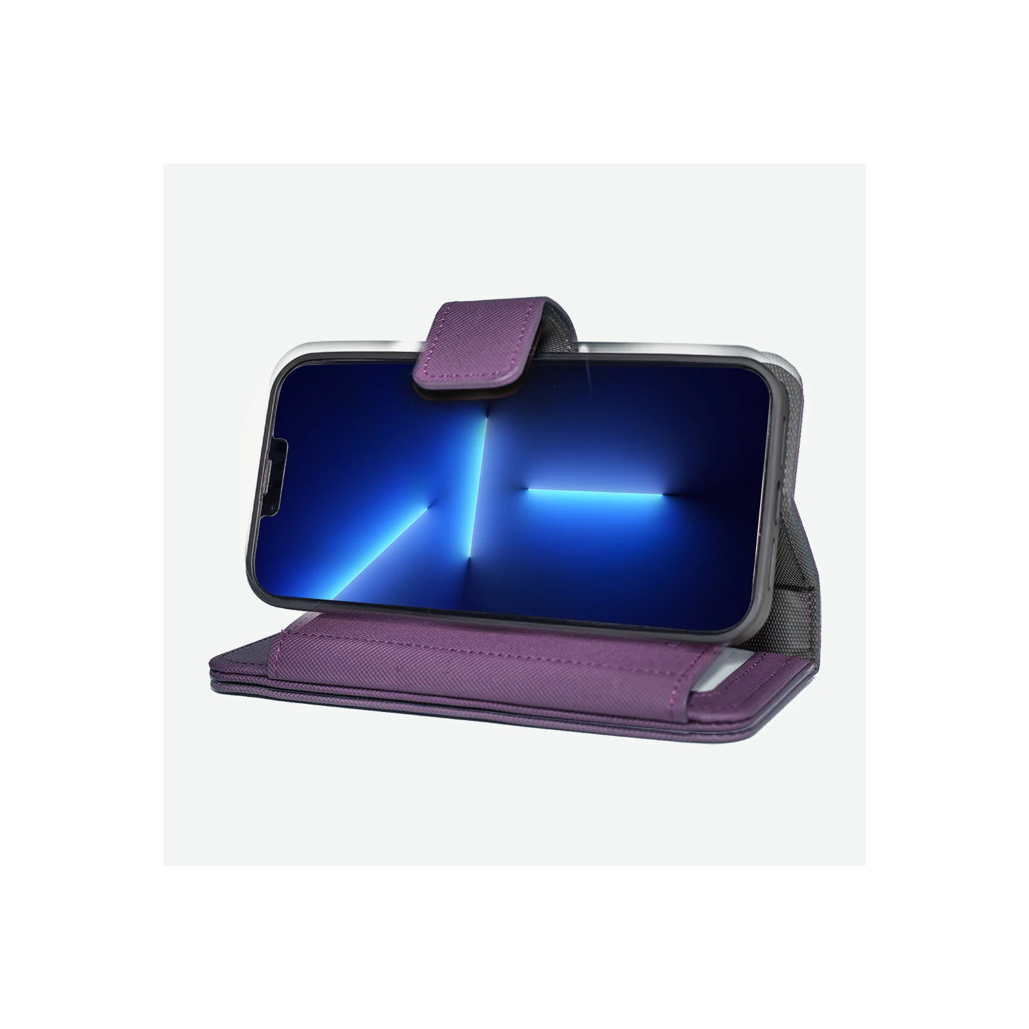 iPhone 14 Plus Wallet Case with MagSafe, Purple - Sunset Blvd