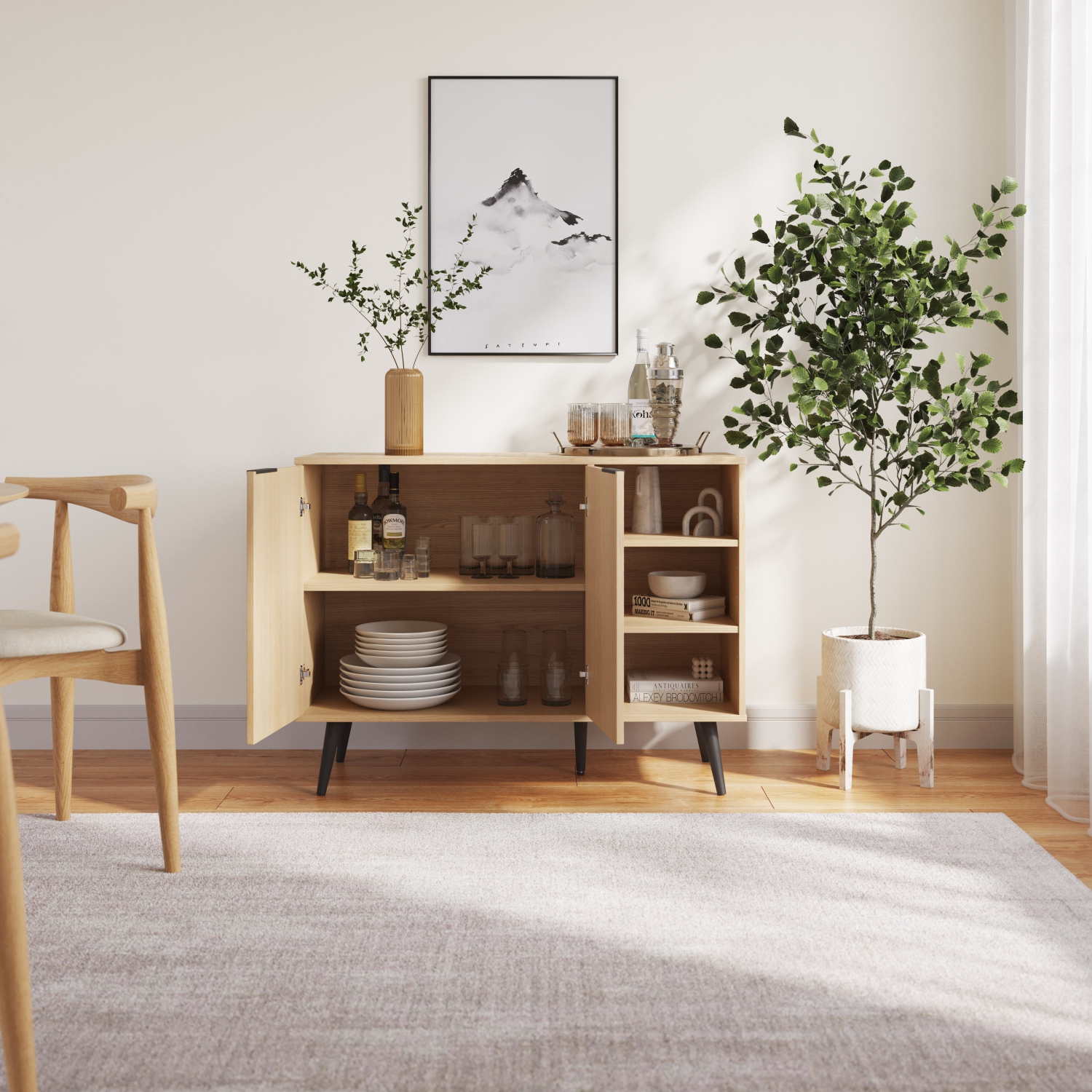 Buffet latéral, téléviseurs jusqu'à 48"