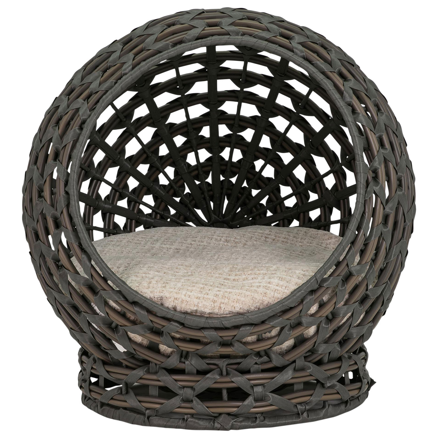 Bowser & Meowser Round Resin Wicker Pet Bed