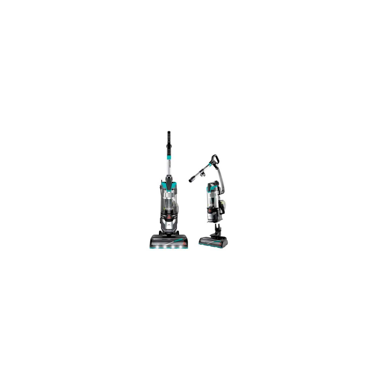 Bissell CleanView 1L 840W 120V Allergen Lift-Off Cartridge Corded Electric Lightweight Teal Upright Vacuum