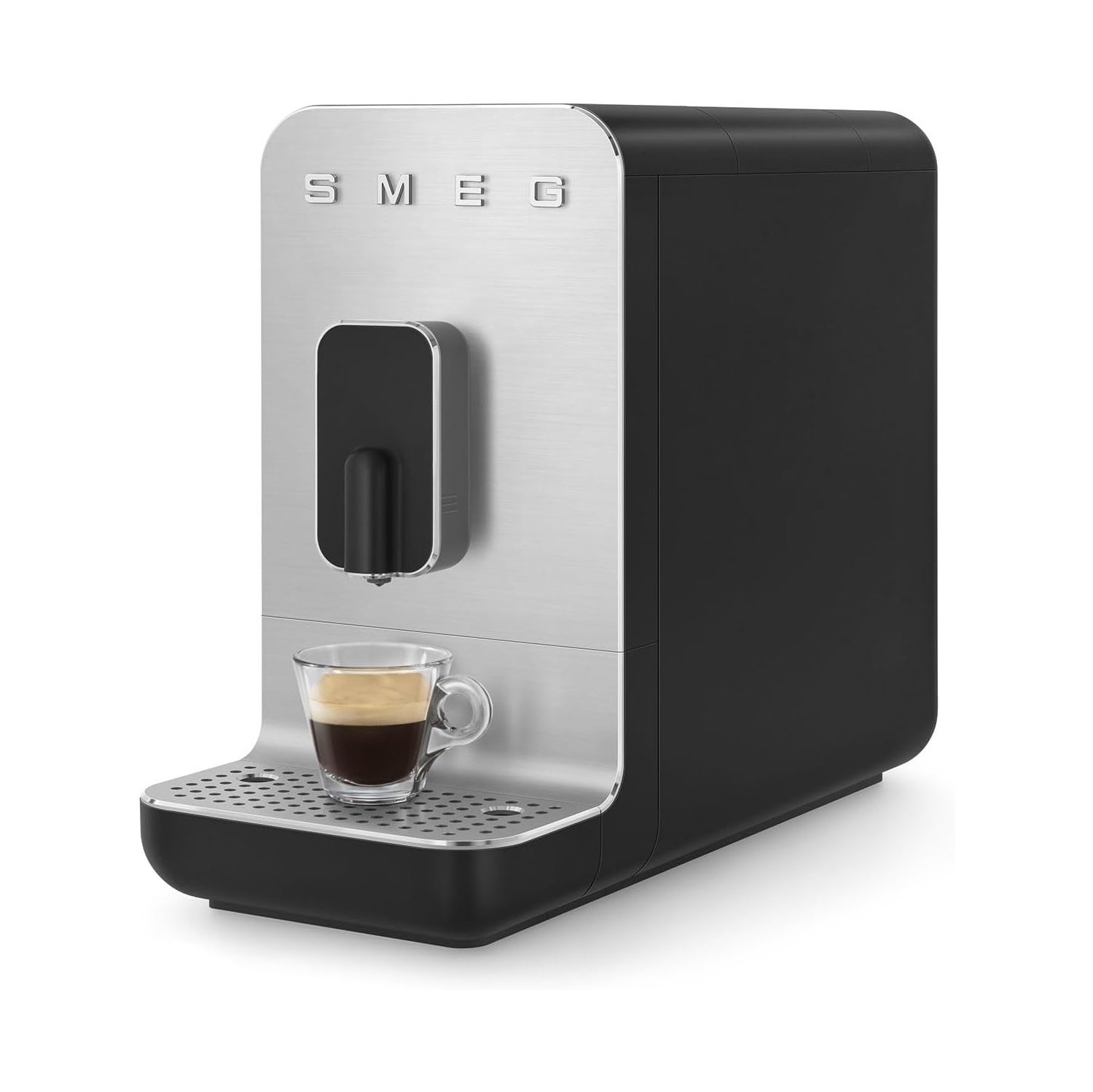 SMEG Fully Automatic Coffee Machine with Integrated Grinder, BCC01BLMUS, Matte Black, Large