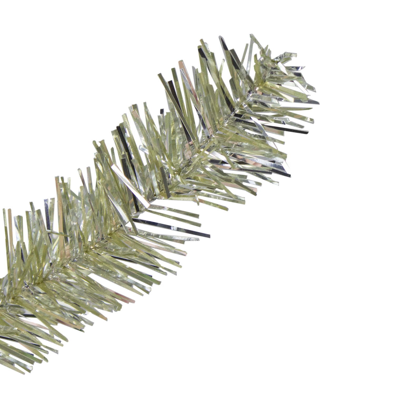 4.5' Soft Metallic Champagne Artificial Tinsel Christmas Tree - Clear Lights