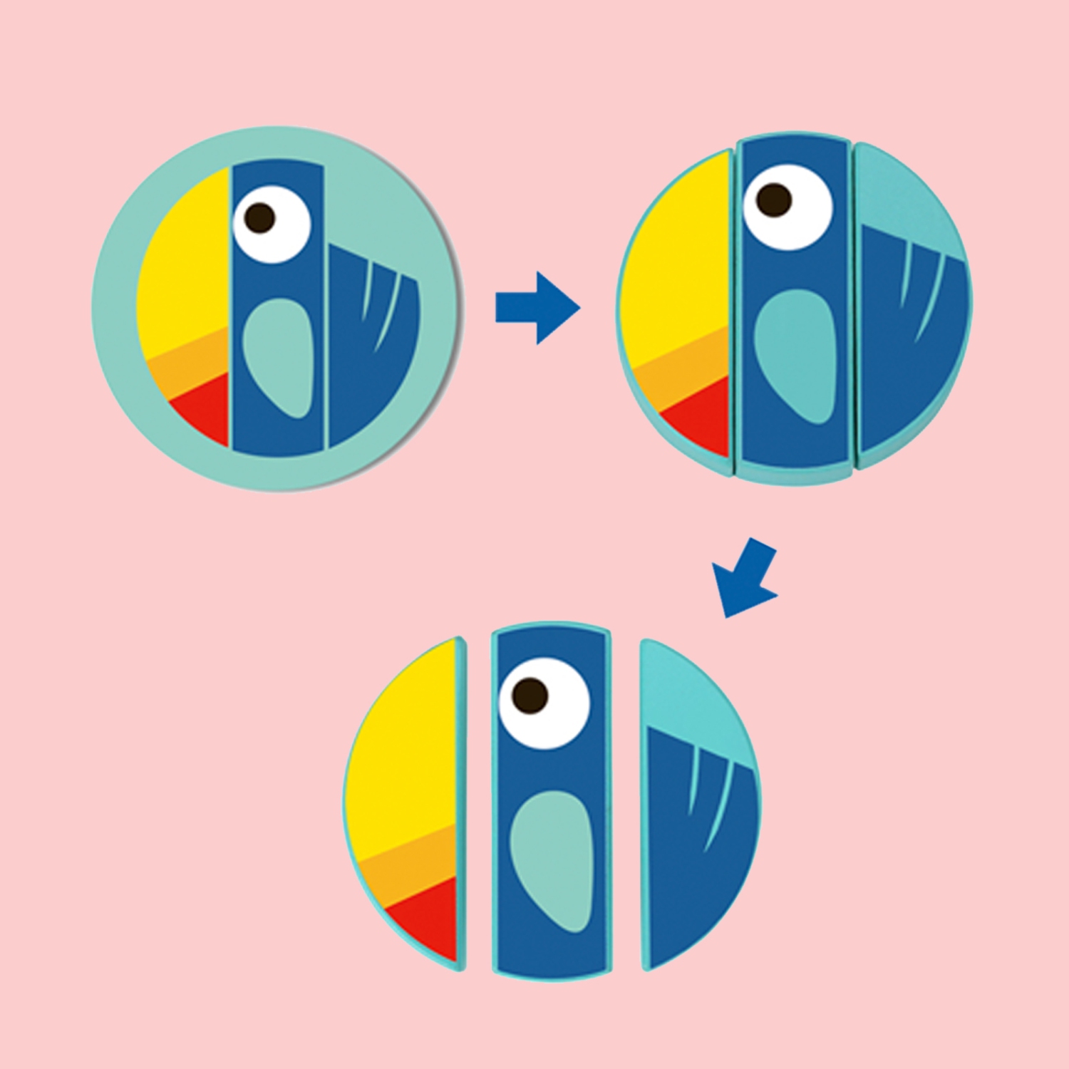 TOOKYLAND Tour à Empiler en Bois - 61pcs - Jeu de Blocs avec Cartes de Référence et Dé, 3 Ans +