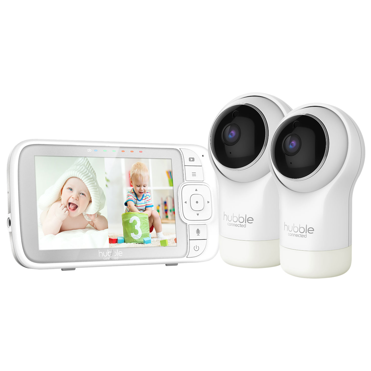 Hubble Nursery View Pro 5" Video Baby Monitor with 2 Cameras and Night Vision (HCNVPRO2-CA)