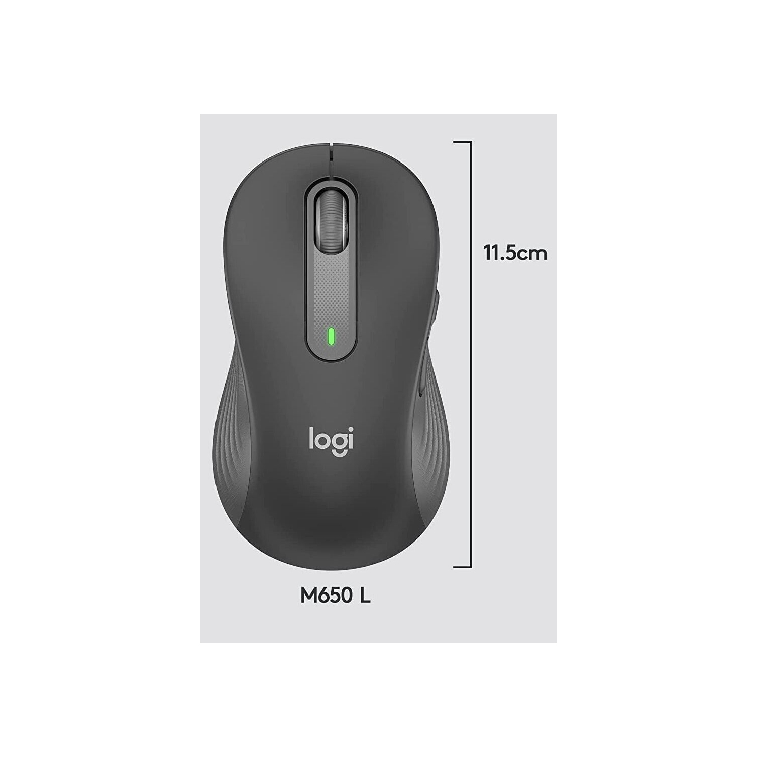 Refurbished Logitech Signature M650 L Full Size Wireless Mouse - For Large Sized Hands, Silent Clicks