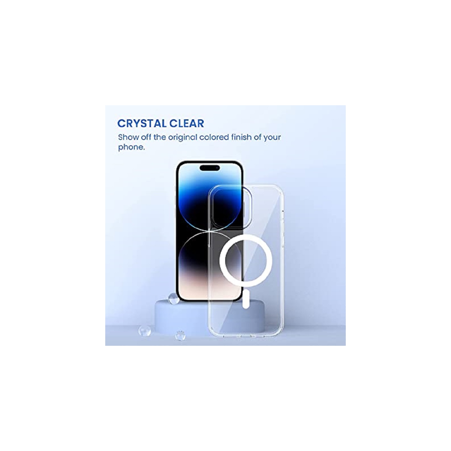 Yodha Fusion Magnetic Compatible with iPhone 14/13 Crystal Clear Shockproof Bumper Cover Compatible with MagSafe (Not Yellowing)