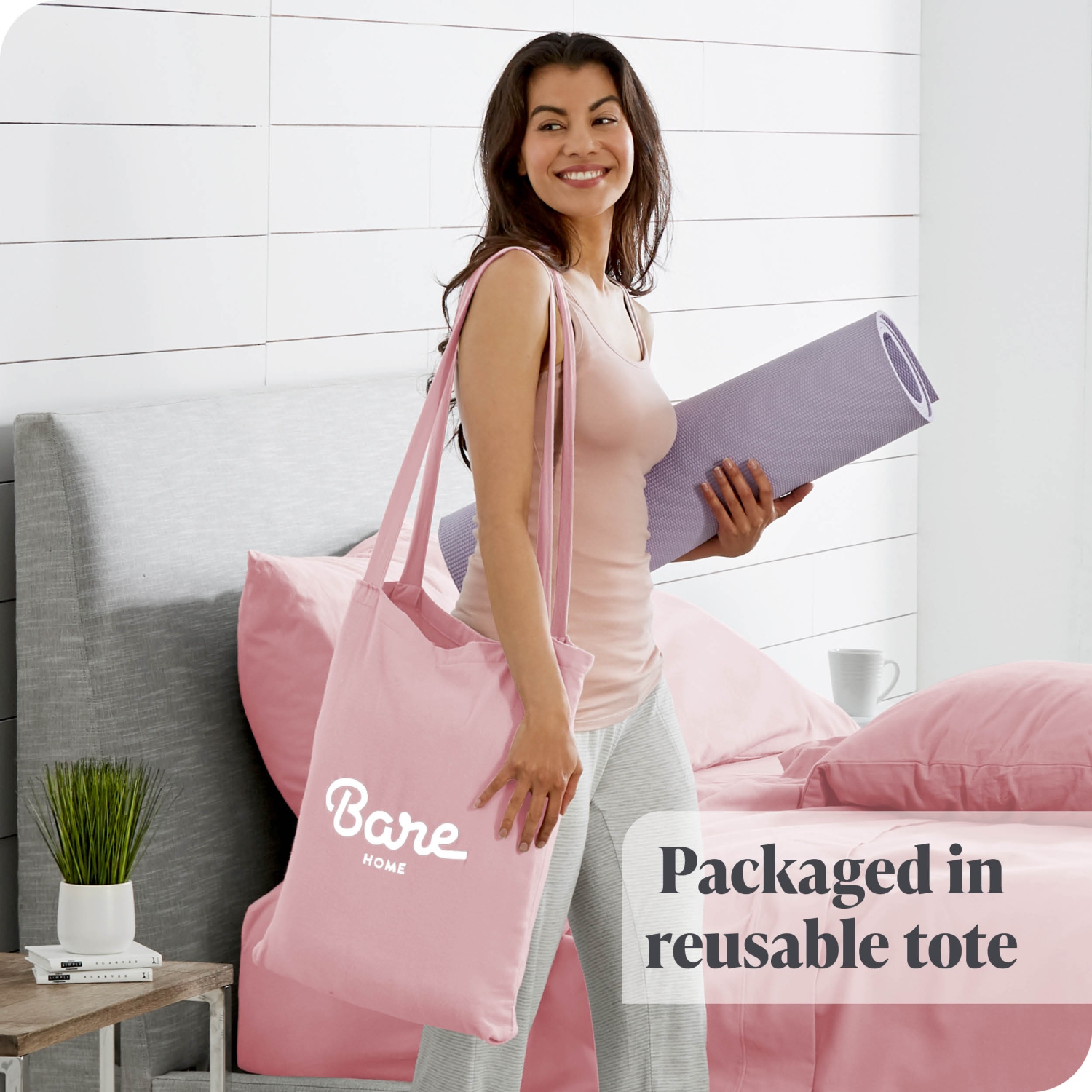 Draps en flanelle Bare Home 100 % coton, velours doux, épais. - Flanelle brossé double - poche profonde