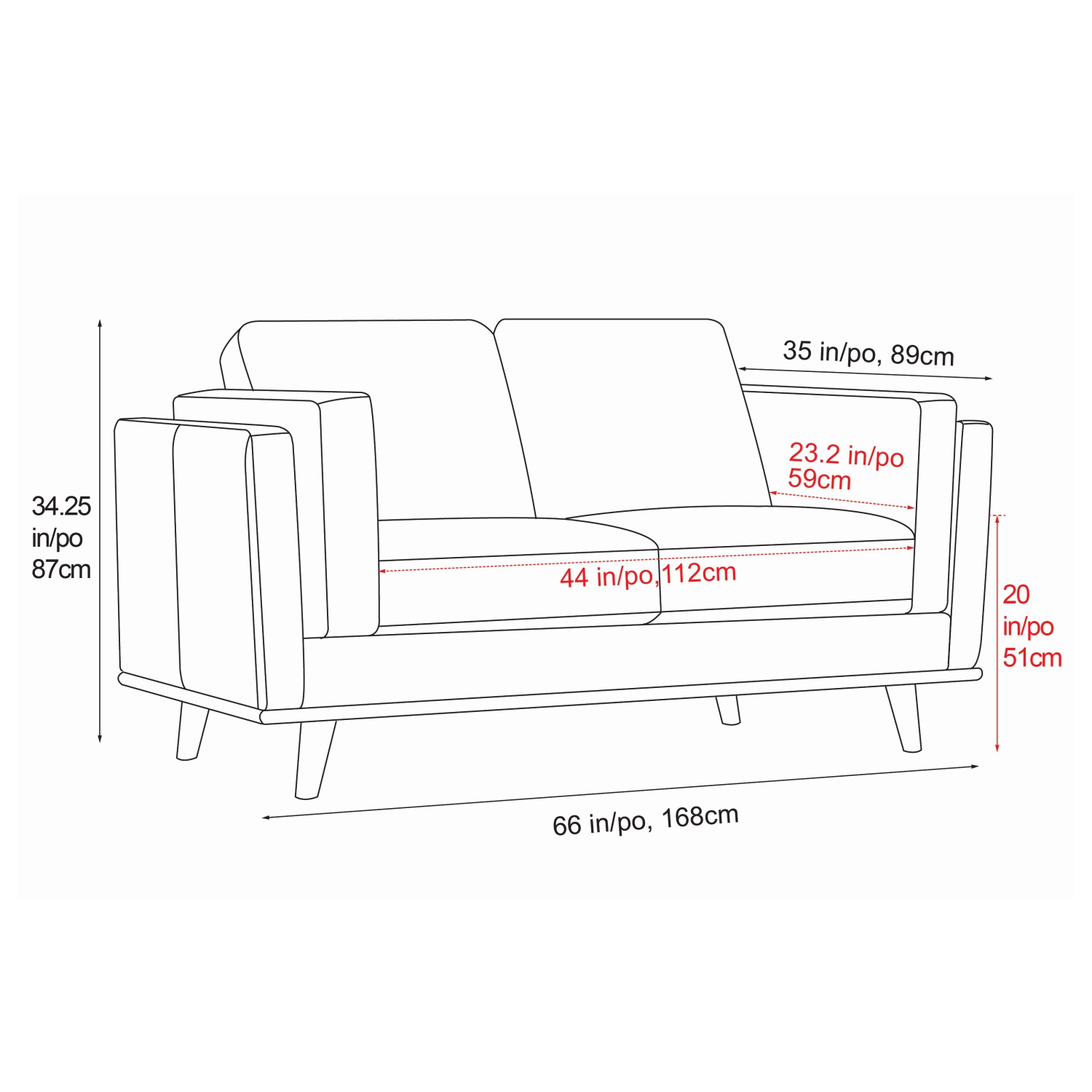 Valencia Artisan Top Grain Leather Loveseat, Cognac