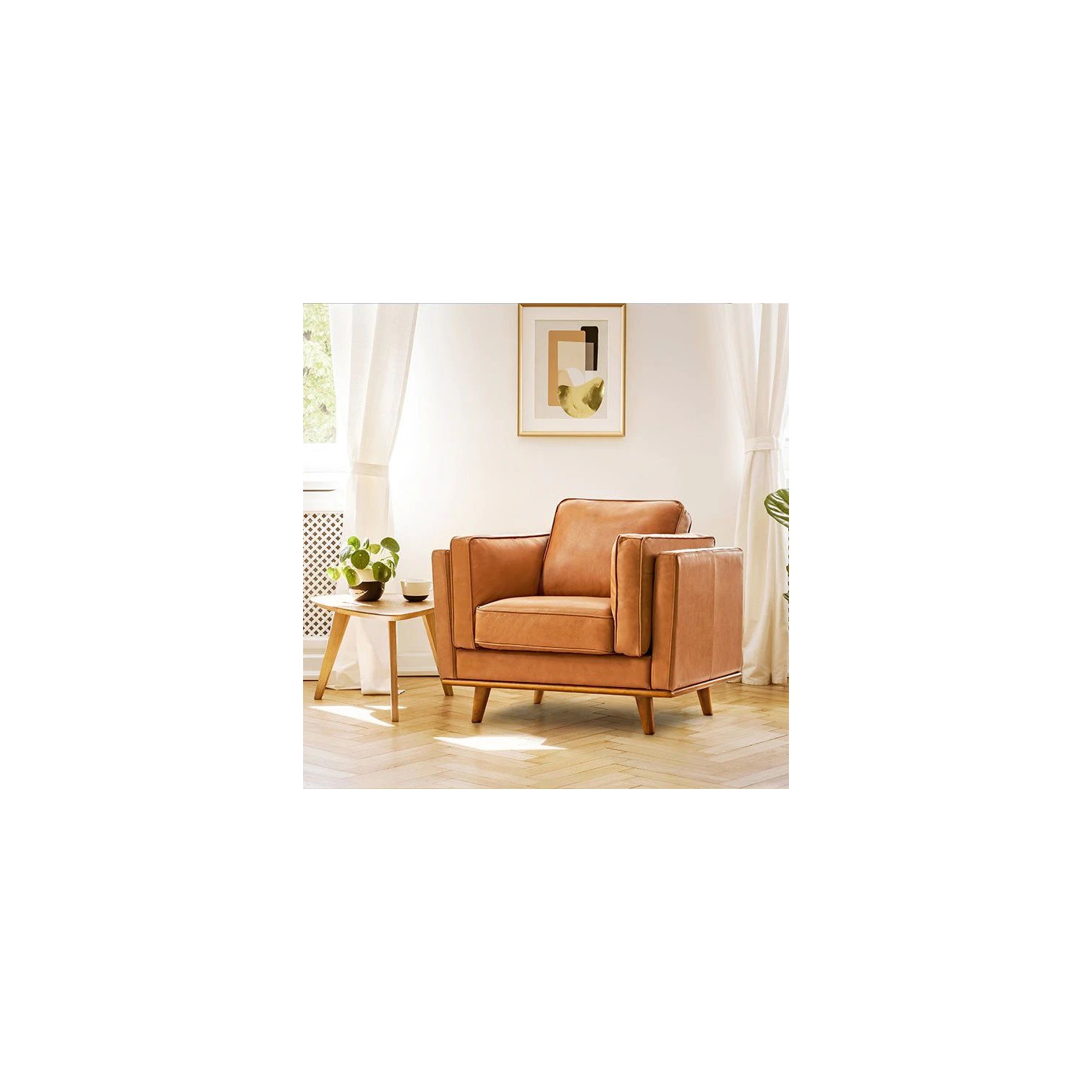 Valencia Artisan Single Leather | Premium Italian Nappa 11000 Leather, Wood Frame And Legs, Ultimate Comfort