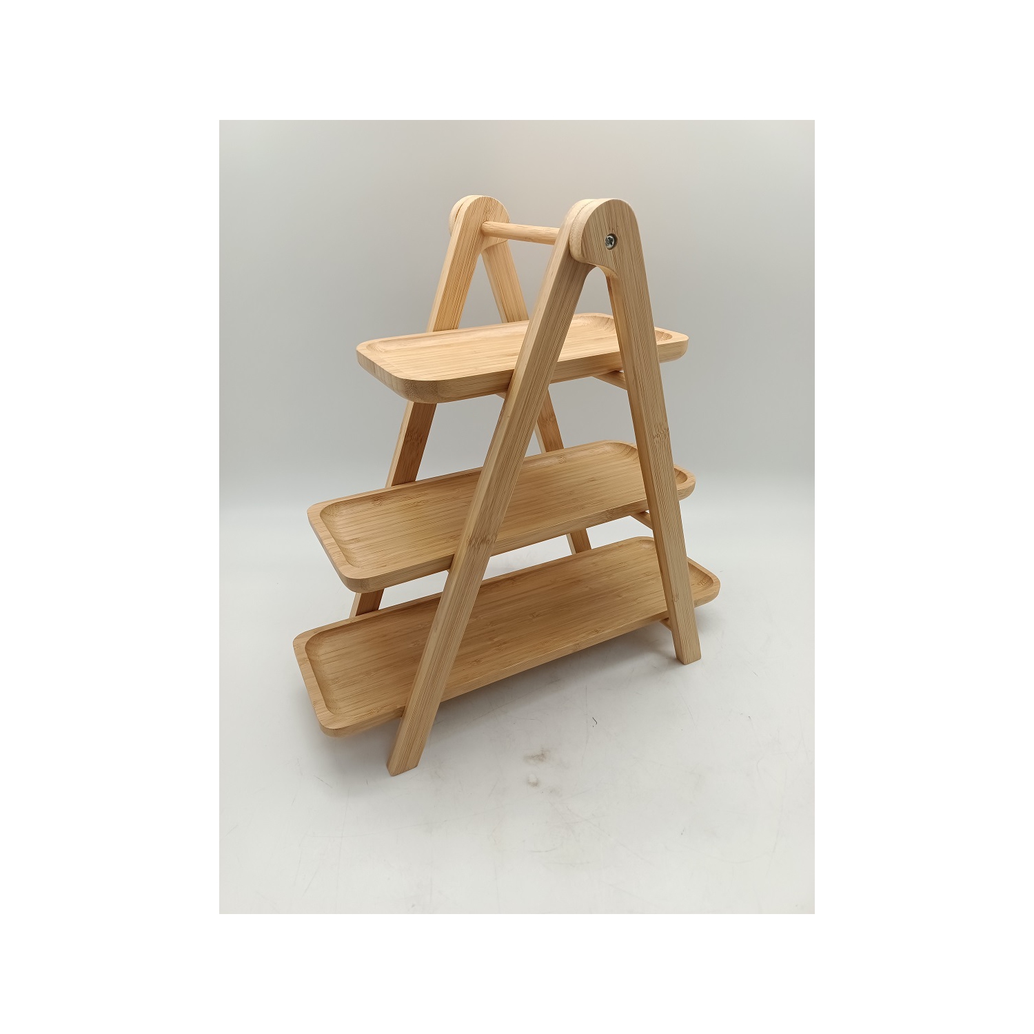 3-tiers Bamboo Ladder Serving trays and stand