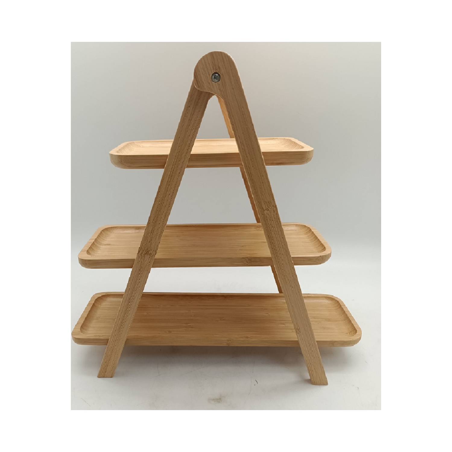 3-tiers Bamboo Ladder Serving trays and stand