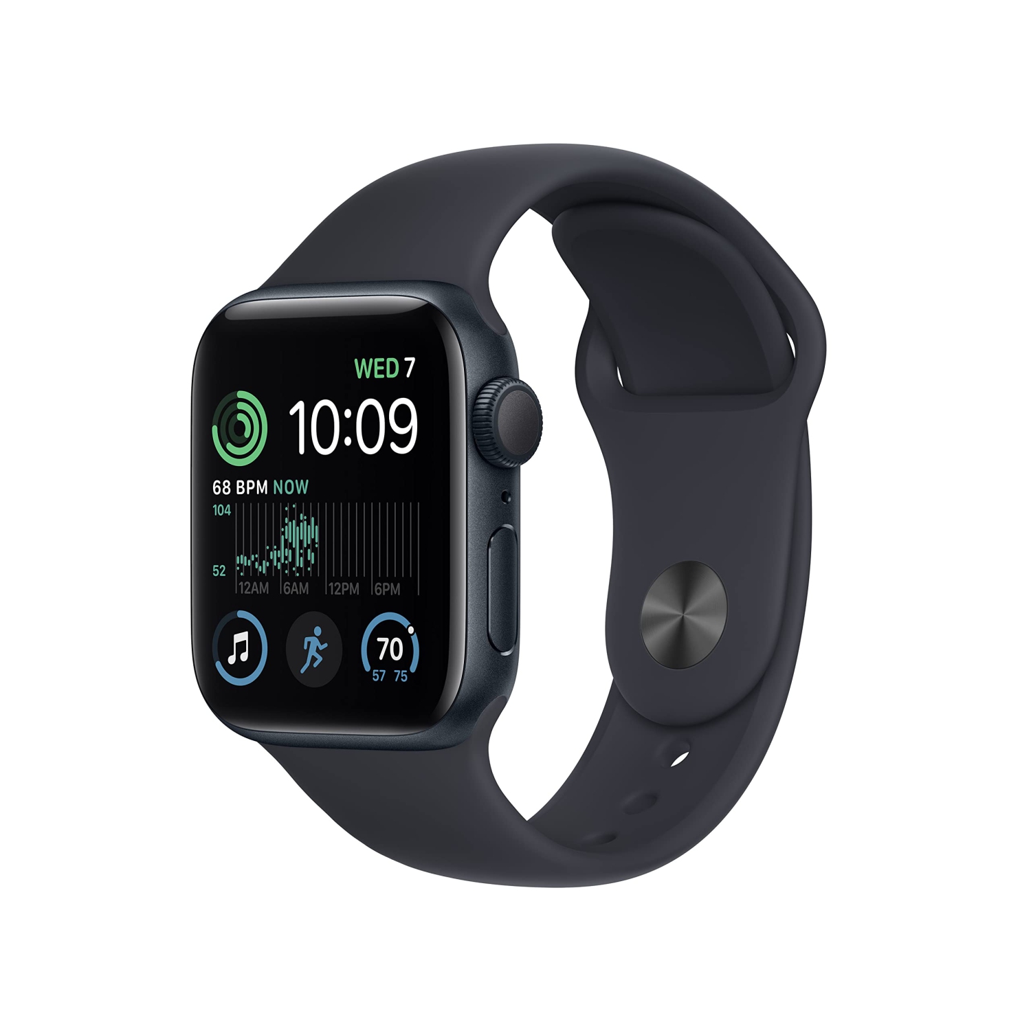 Apple Watch SE (2nd Gen) [GPS 40mm] Smart Watch w/Midnight Aluminum Case & Midnight Sport Band - S/M.