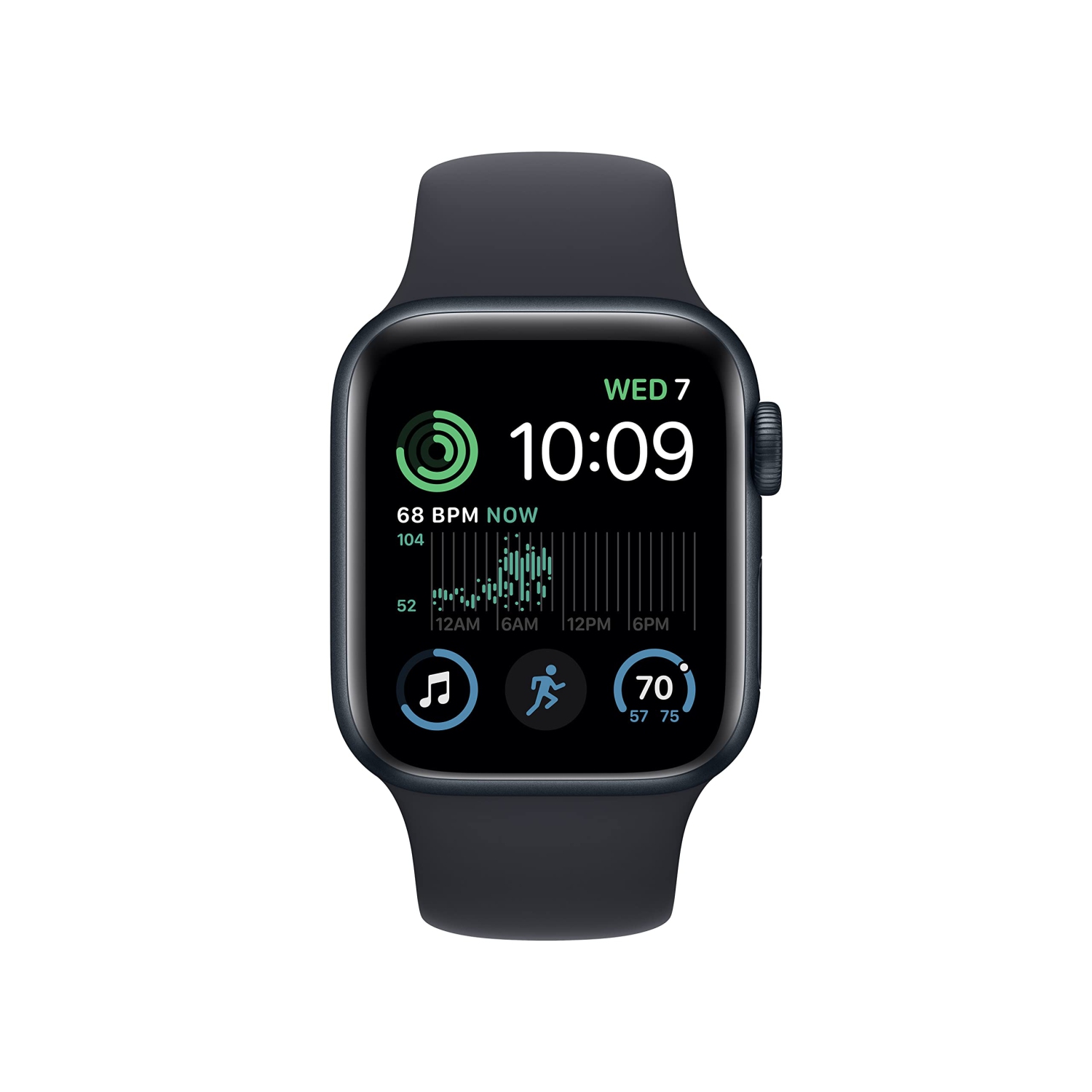 Apple Watch SE [GPS 40mm] Smart Watch w/Midnight Aluminum Case & Midnight Sport Band - S/M.