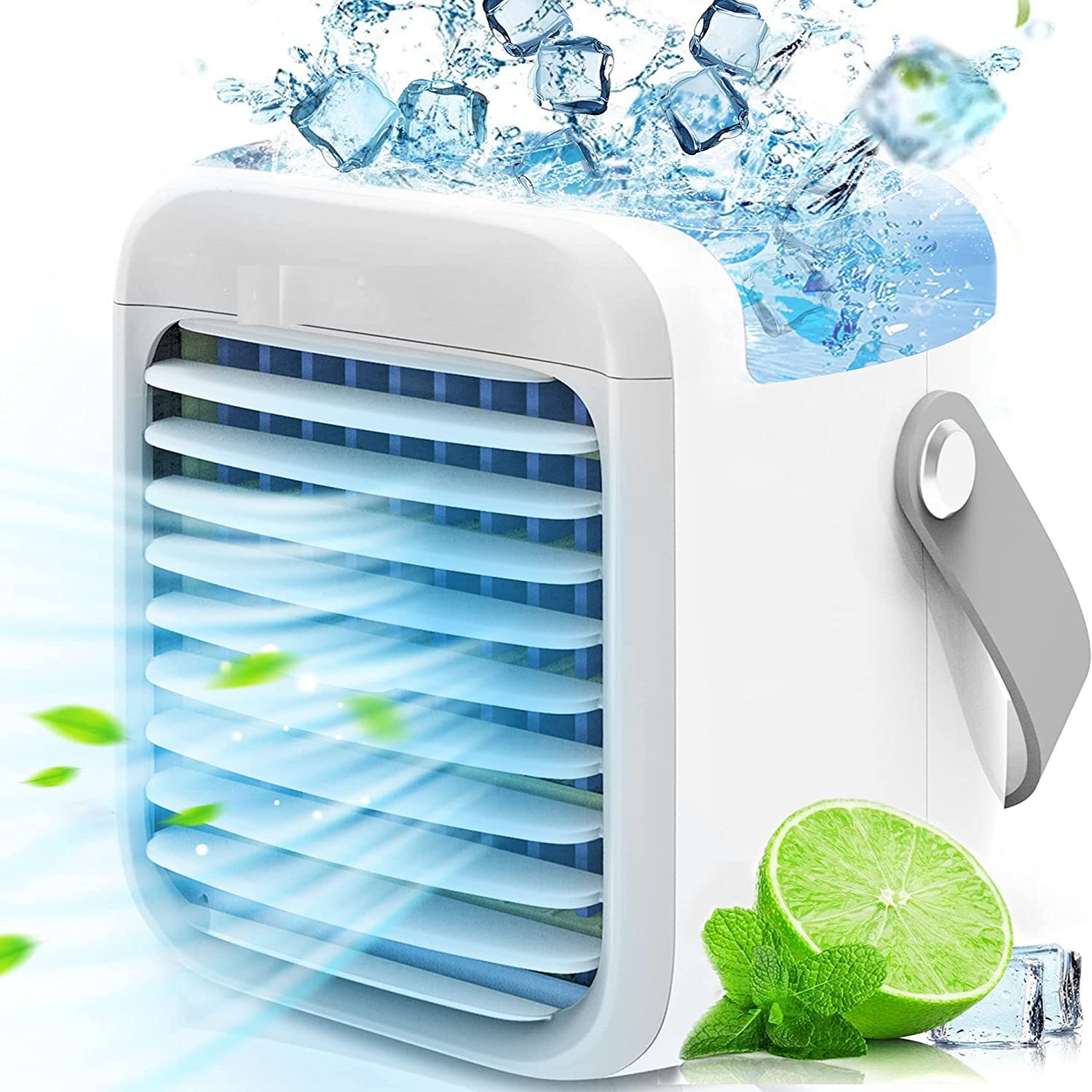 Climatiseur portatif, climatiseur portatif, refroidisseur personnel sans fil, idéal pour les locations de salle d'étude et de camping au bureau
