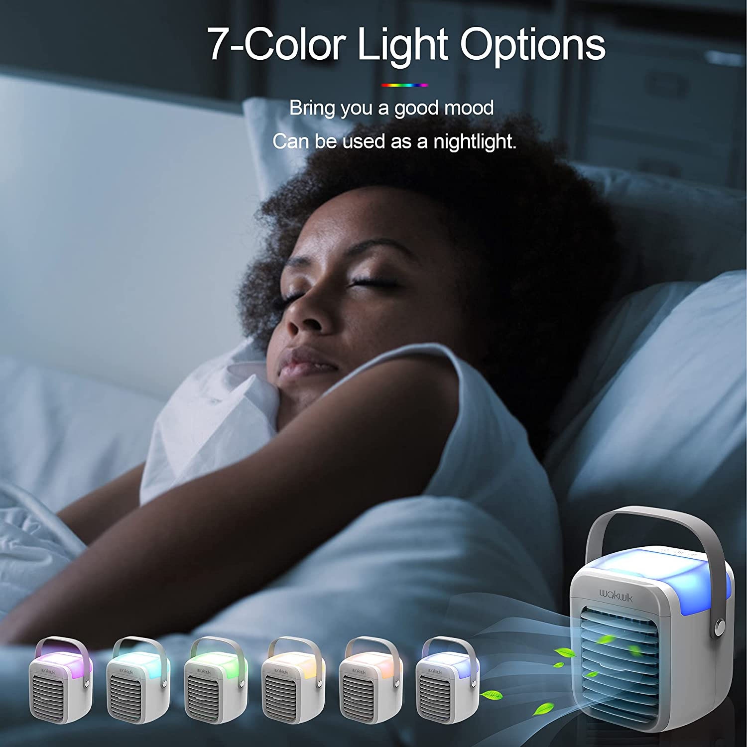 Climatiseur portatif, climatiseur portatif, refroidisseur personnel sans fil, idéal pour les locations de salle d'étude et de camping au bureau