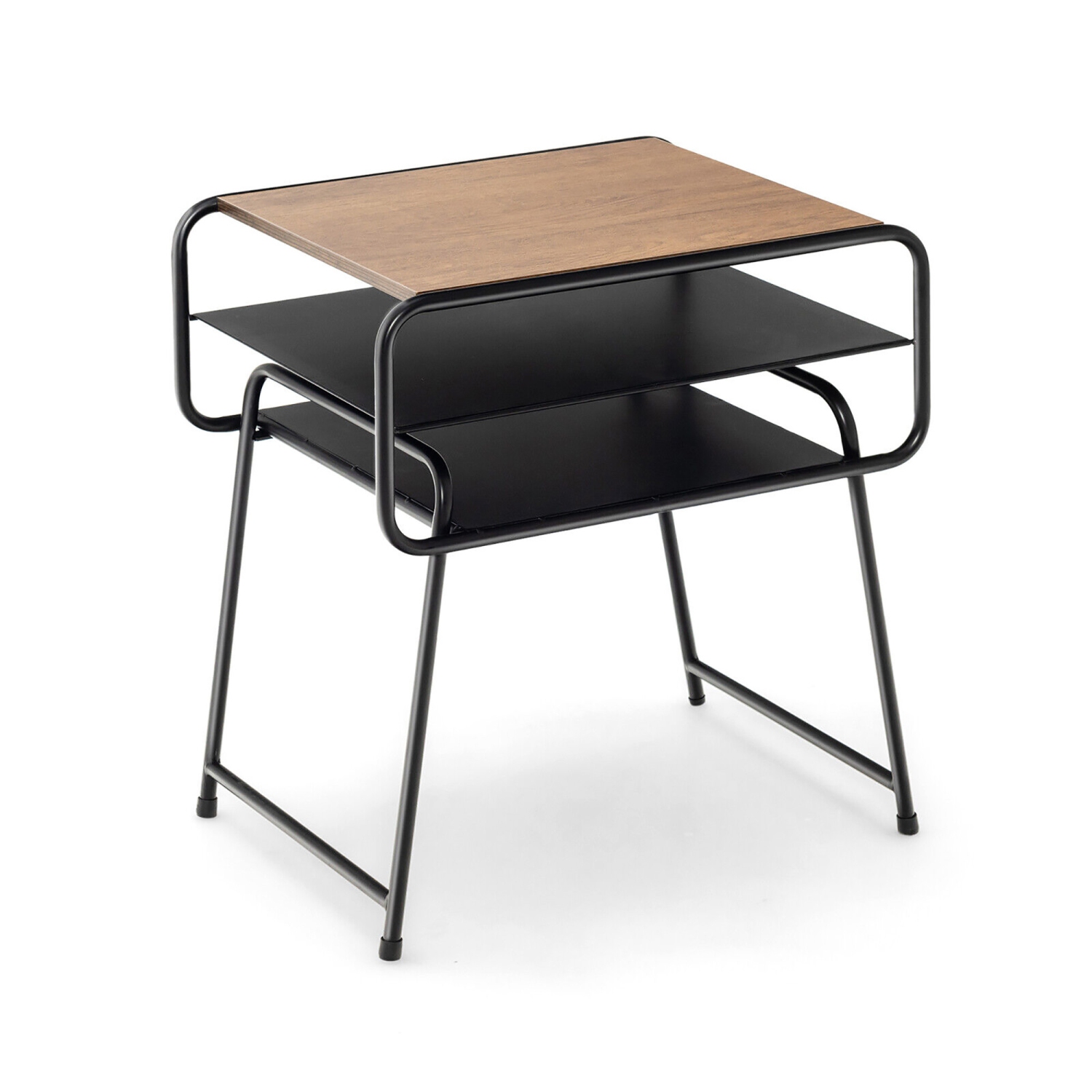 Gymax 3-tier Side End Sofa Display Table Compact Nightstand for Bedroom Living Room