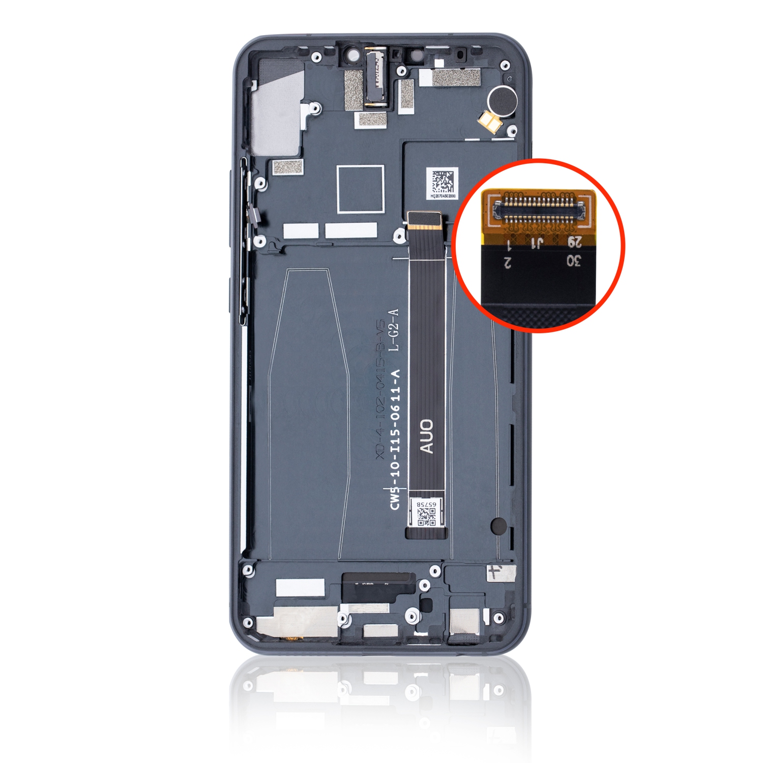 Refurbished - Replacement LCD Assembly With Frame Compatible For Asus ZenFone 5 (ZE620KL / 2018) / 5z (ZS620KL / 2018) (Midnight Blue)