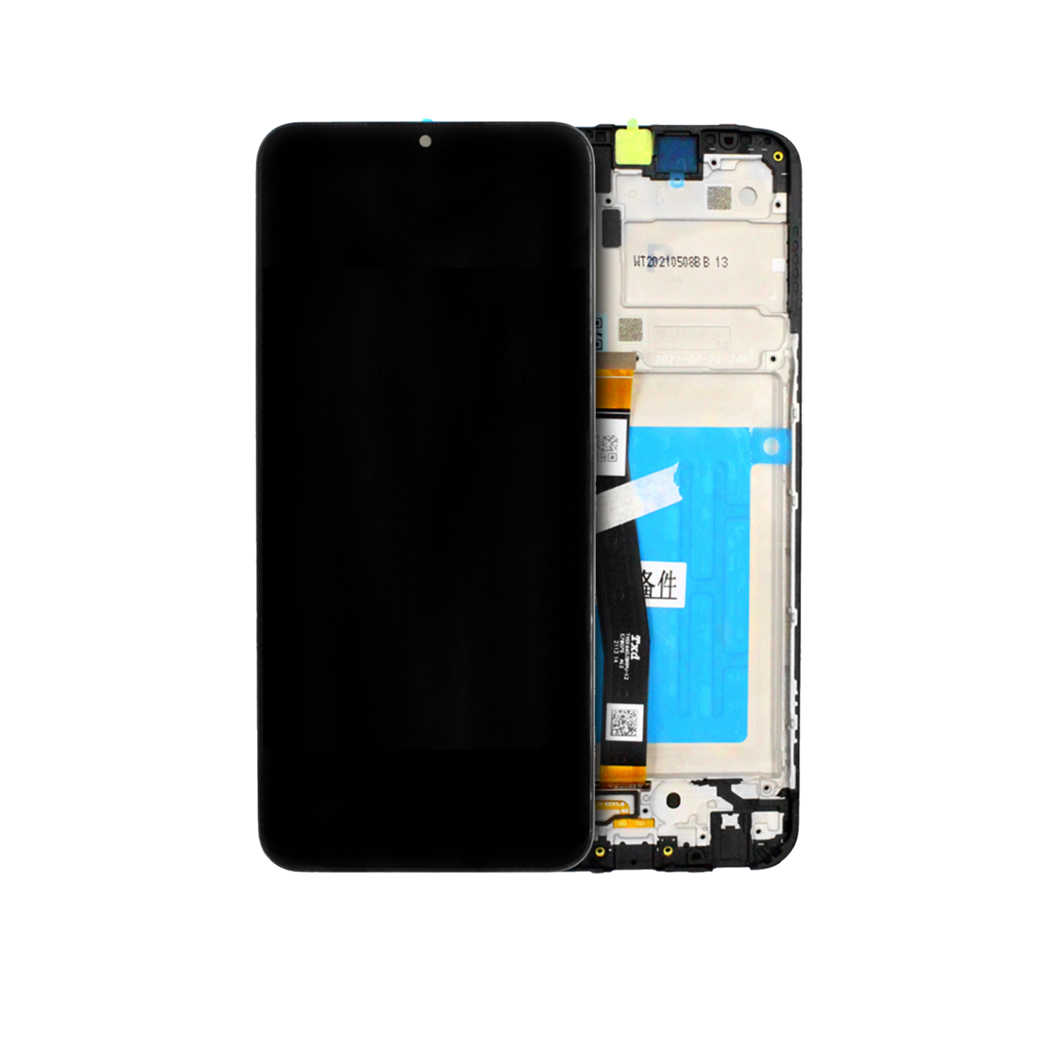 Remis à neuf – Ensemble DELO de remplacement avec cadre compatible avec Samsung A22 5G (A226/2021) (toutes les couleurs)