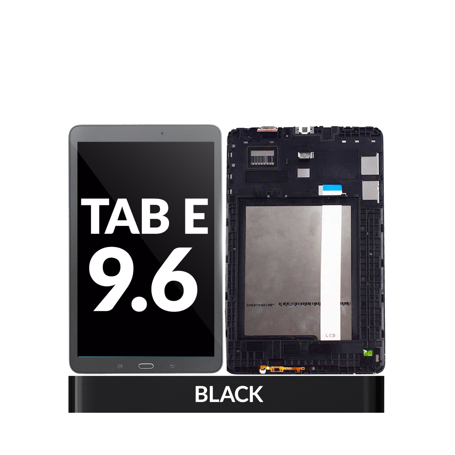 Refurbished - Replacement LCD Assembly With Frame Compatible For Samsung Galaxy Tab E 9.6" (T560 / T561) (Black)