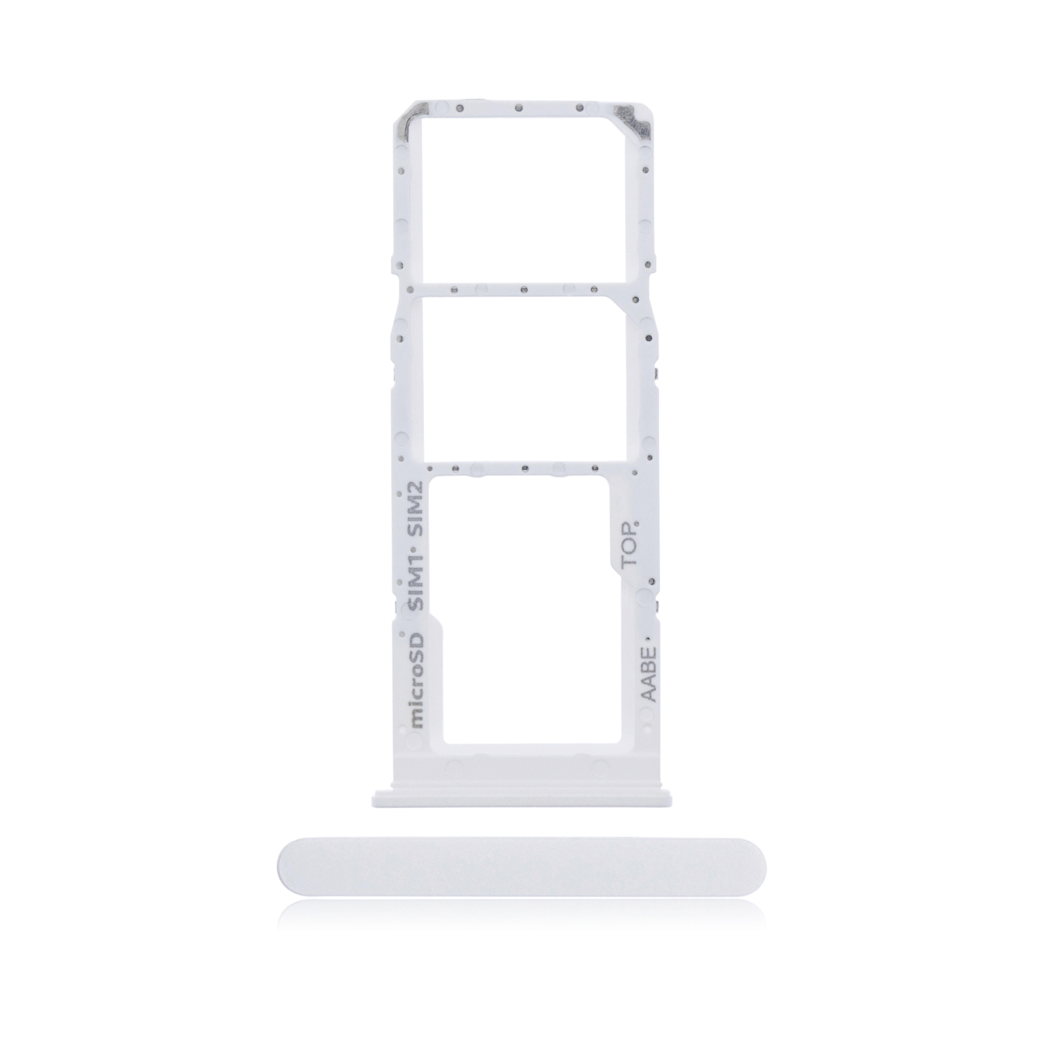 Replacement Dual Sim Card Tray Compatible For Samsung Galaxy A02 (White)