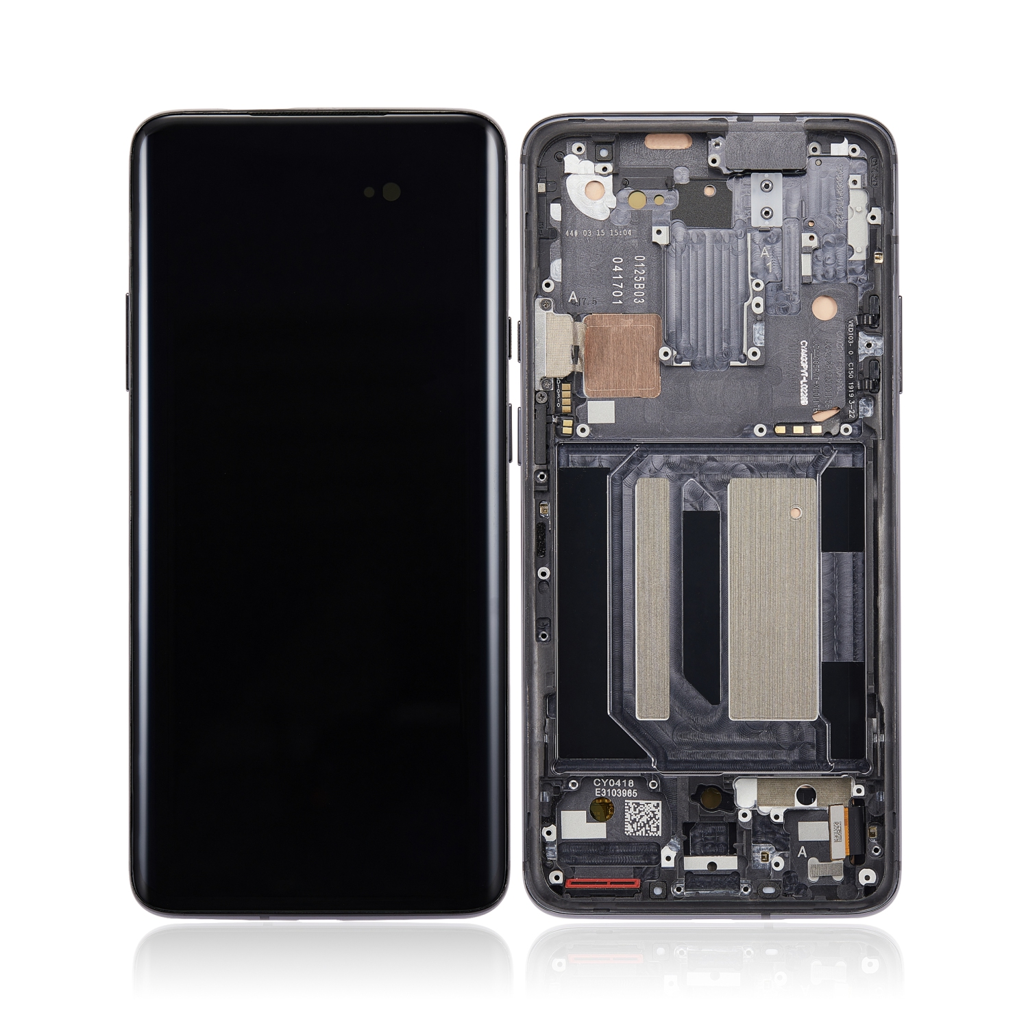 Refurbished (Excellent) - Replacement OLED Assembly With Frame Compatible For OnePlus 7 Pro (Mirror Gray)