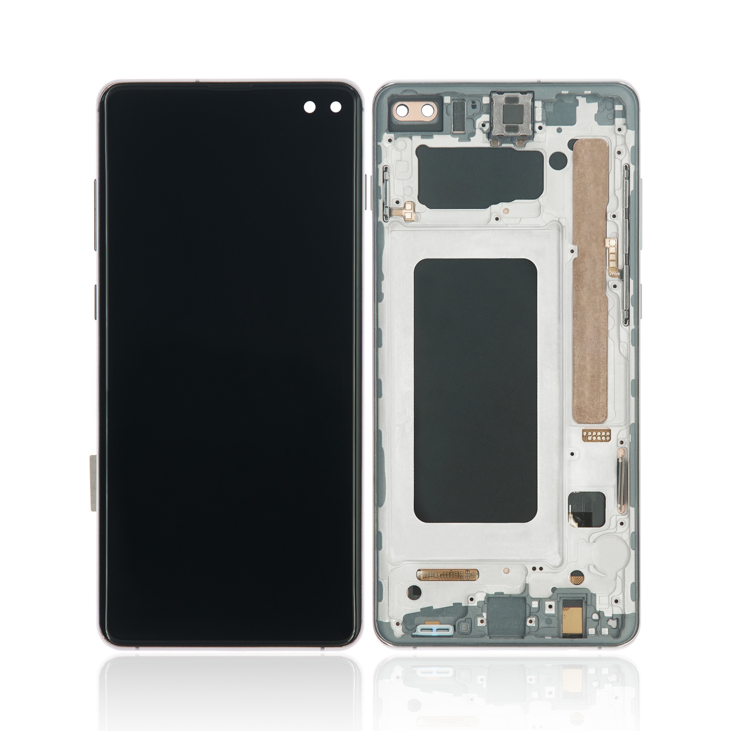 Replacement LCD Assembly With Frame (Without Finger Print Sensor) Compatible For Samsung Galaxy S10 Plus (Aftermarket Plus: TFT) (Prism / Ceramic Black)