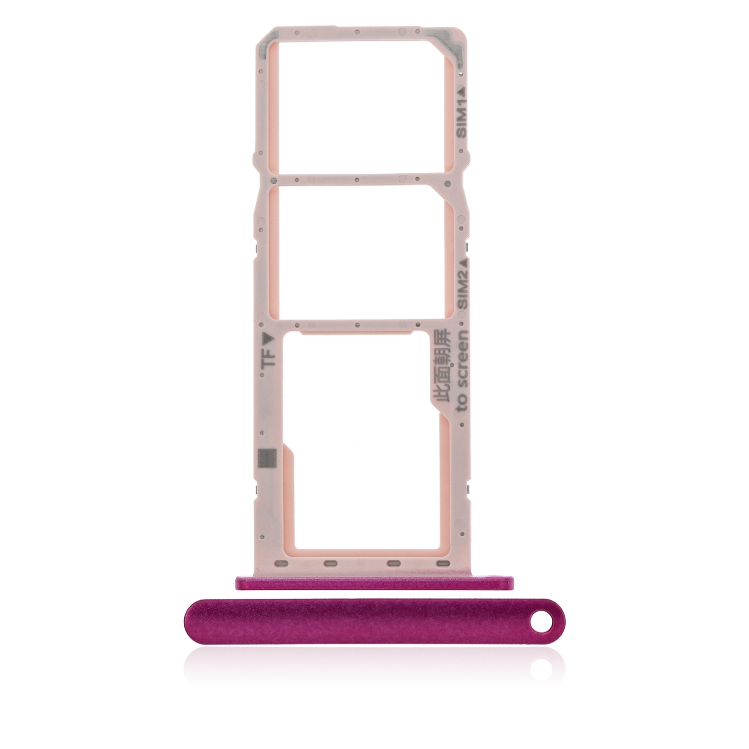 Replacement Dual Sim Tray Compatible For Huawei Y7 (Aurora Purple)