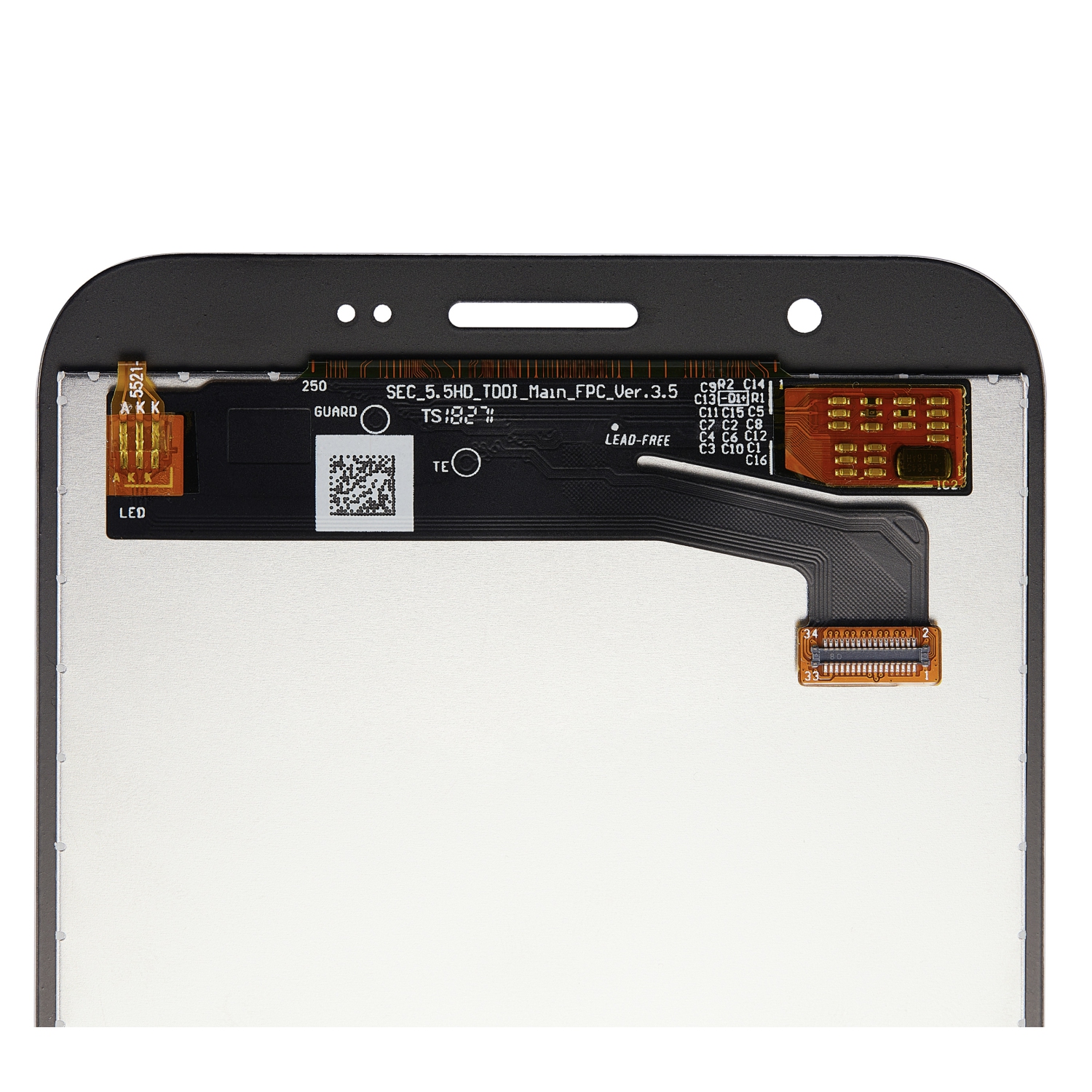 Remis à neuf – écran ACL de remplacement sans cadre compatible avec Samsung Galaxy J7 Perx/Halo/Sky Pro (J727/2017) (doré)