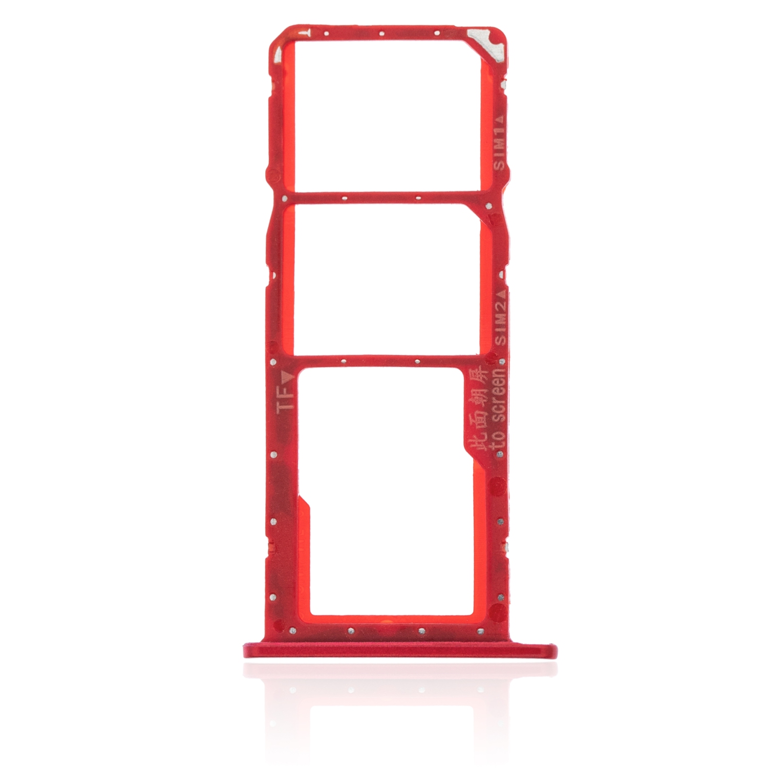 Replacement Dual Sim Tray Compatible For Huawei Y7 (Coral Red)